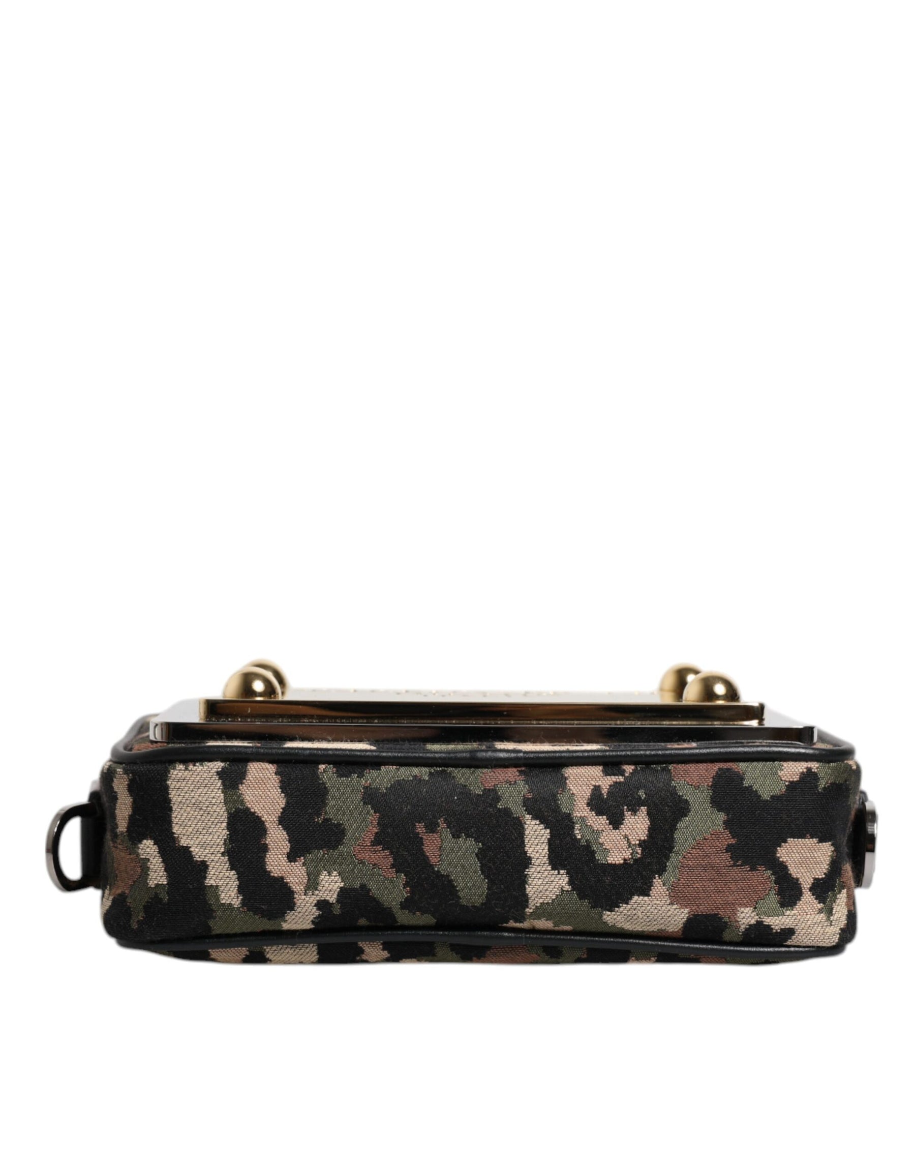 Dolce & Gabbana Multicolor Leopard Jacquard DG Logo Crossbody Bag | Regal Royce