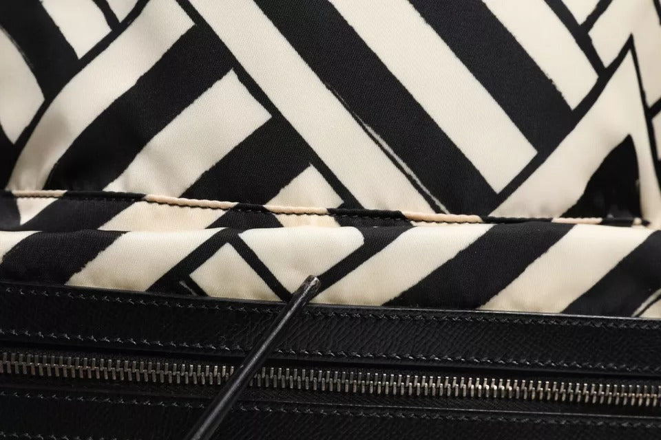 Dolce & Gabbana Black White Nylon Leather Travel Back Pack Bag | Regal Royce