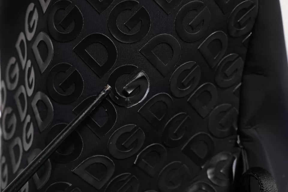 Dolce & Gabbana Black Neoprene Nylon DG Logo School Backpack Bag | Regal Royce