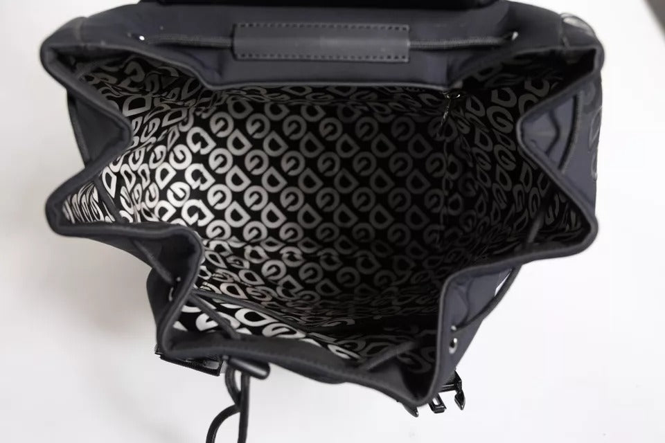 Dolce & Gabbana Black Neoprene Nylon DG Logo School Backpack Bag | Regal Royce