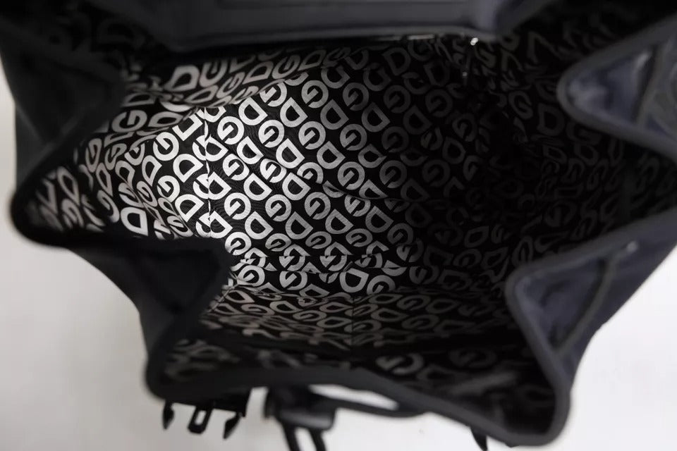Dolce & Gabbana Black Neoprene Nylon DG Logo School Backpack Bag | Regal Royce