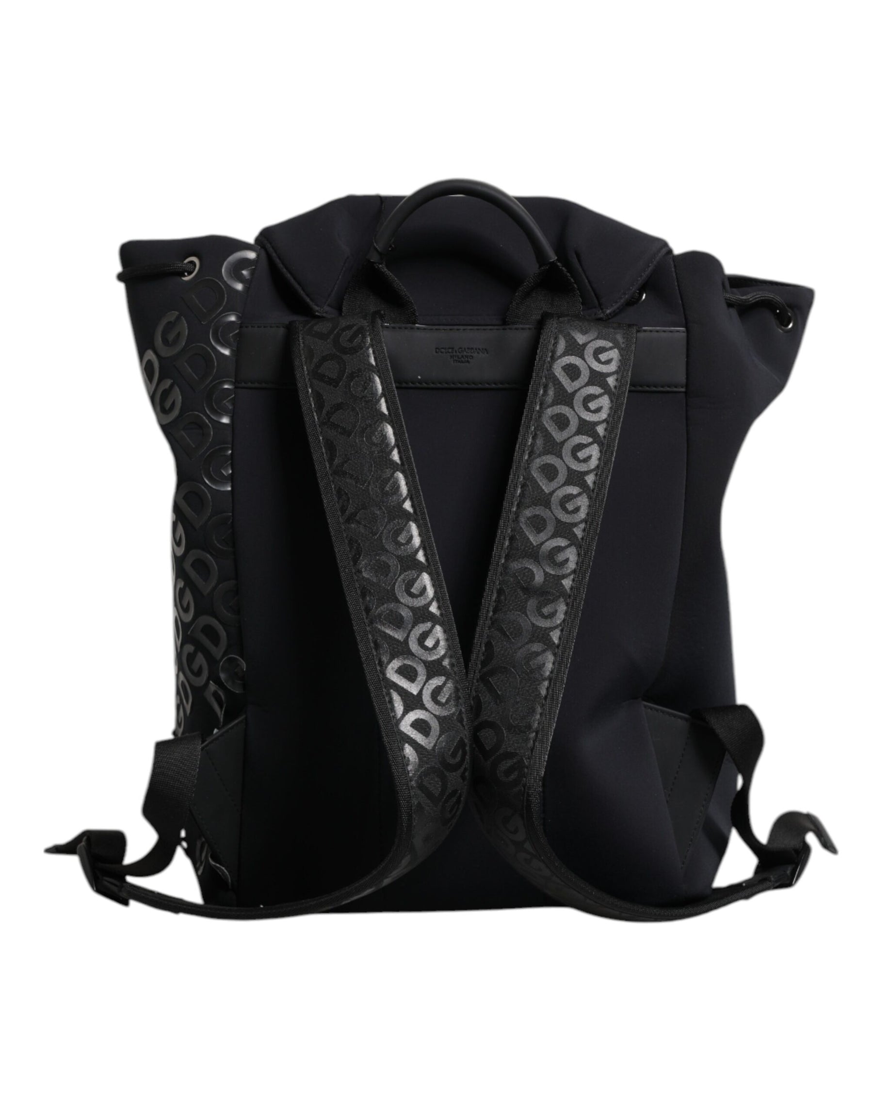 Dolce & Gabbana Black Neoprene Nylon DG Logo School Backpack Bag | Regal Royce