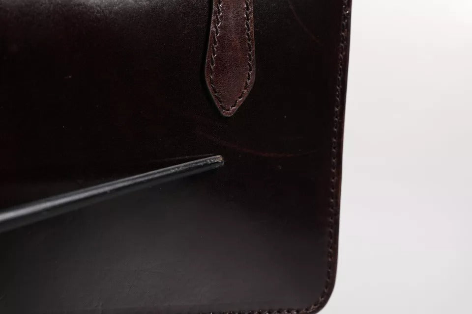 Dolce & Gabbana Maroon Horse Leather Logo Plaque Mini Crossbody Bag | Regal Royce