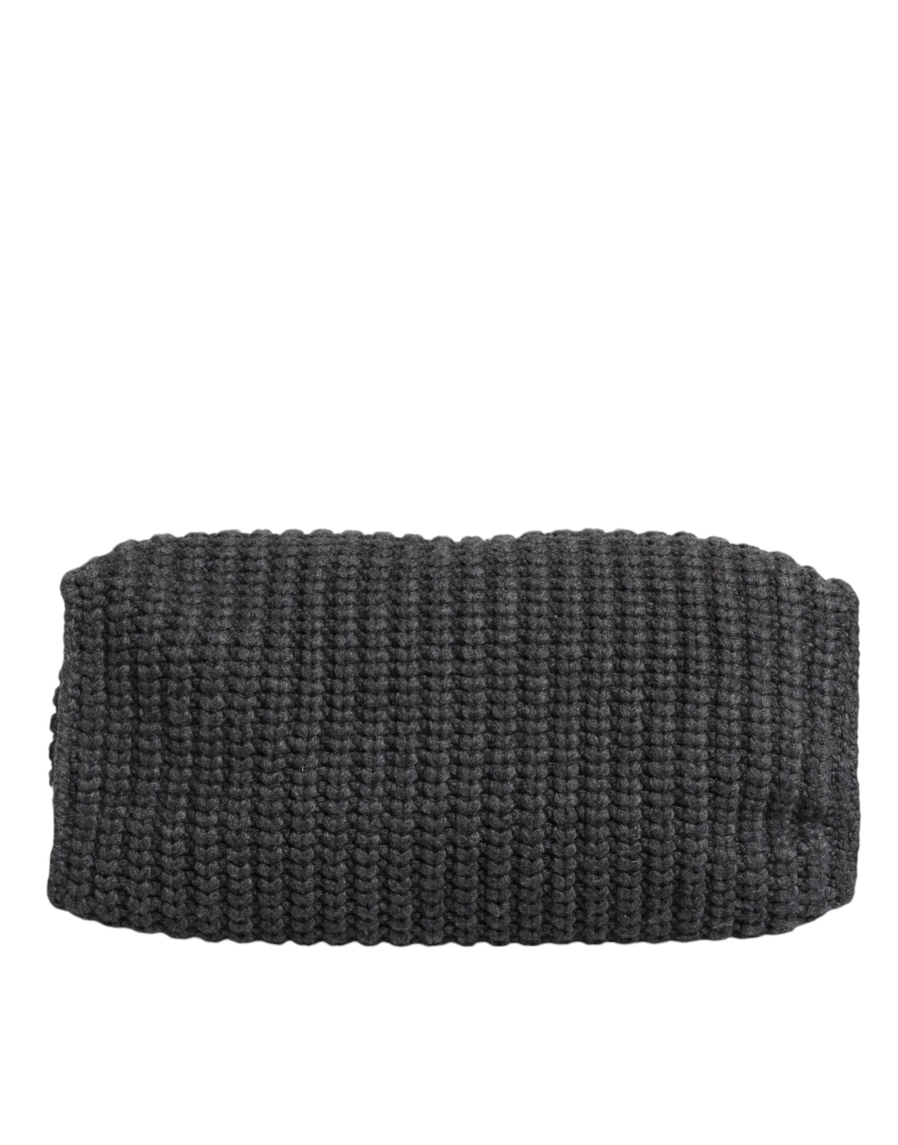 Dolce & Gabbana Black Large Knitted Crochet Shoulder Shopper DG Logo Bag | Regal Royce