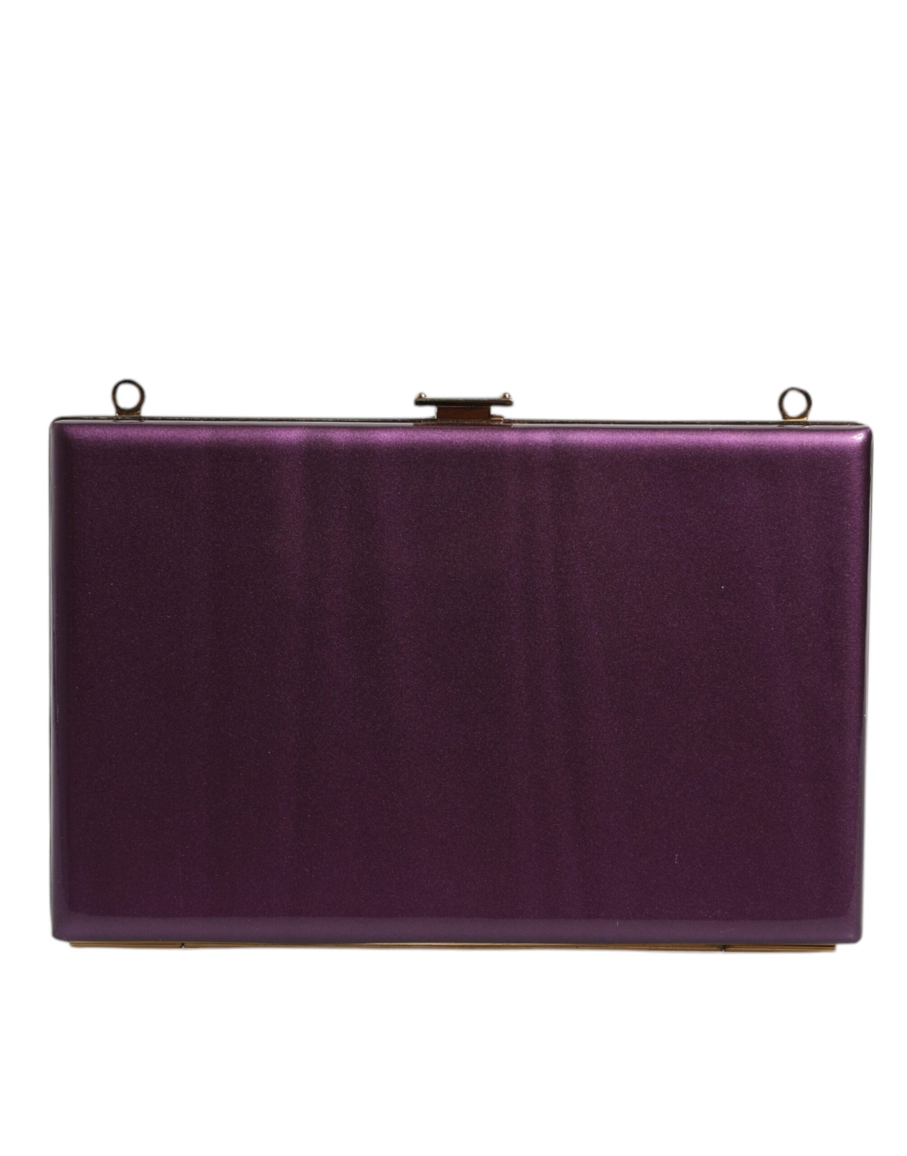 Dolce & Gabbana Purple Leather Clutch Evening Crossbody Bag | Regal Royce