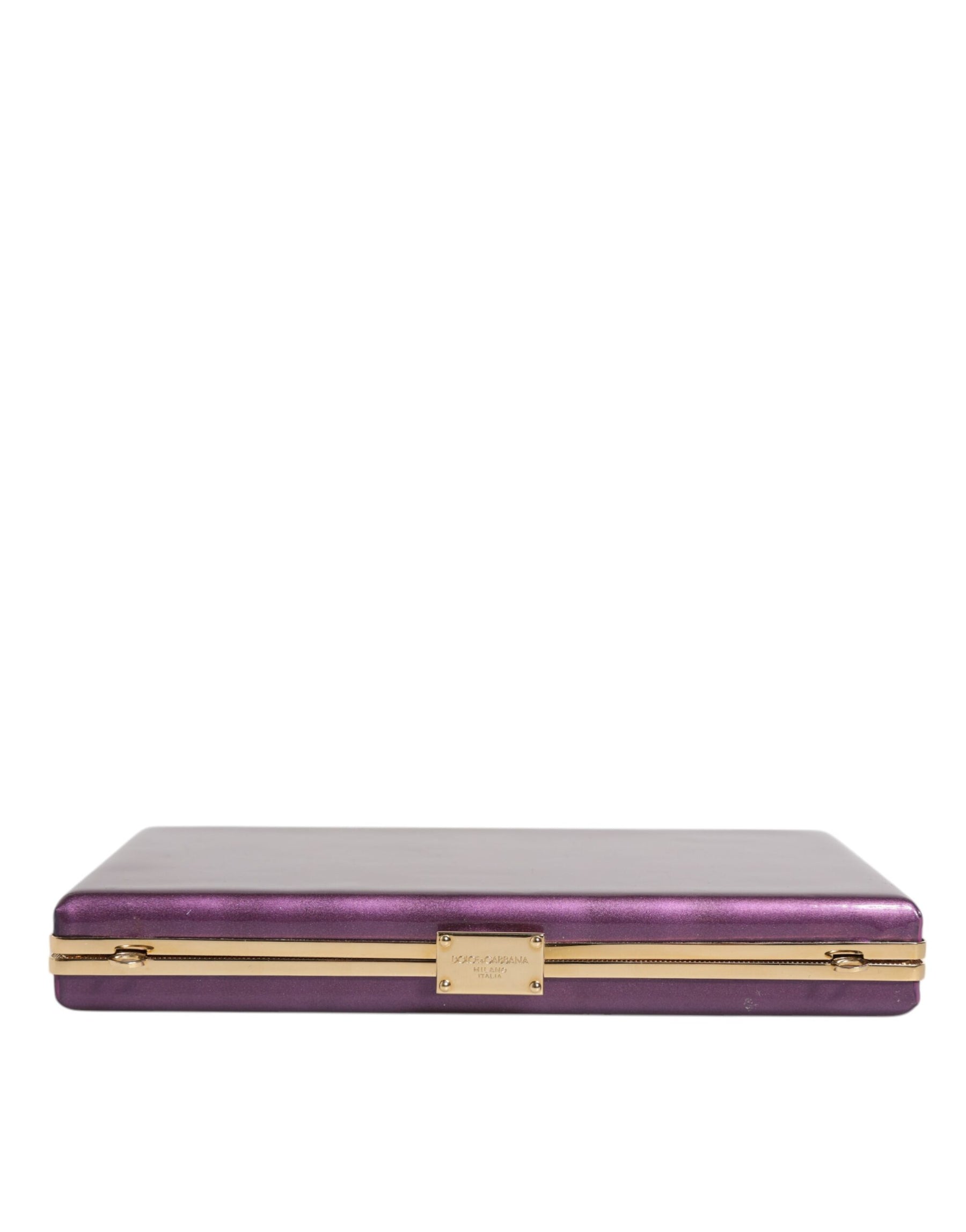 Dolce & Gabbana Purple Leather Clutch Evening Crossbody Bag | Regal Royce
