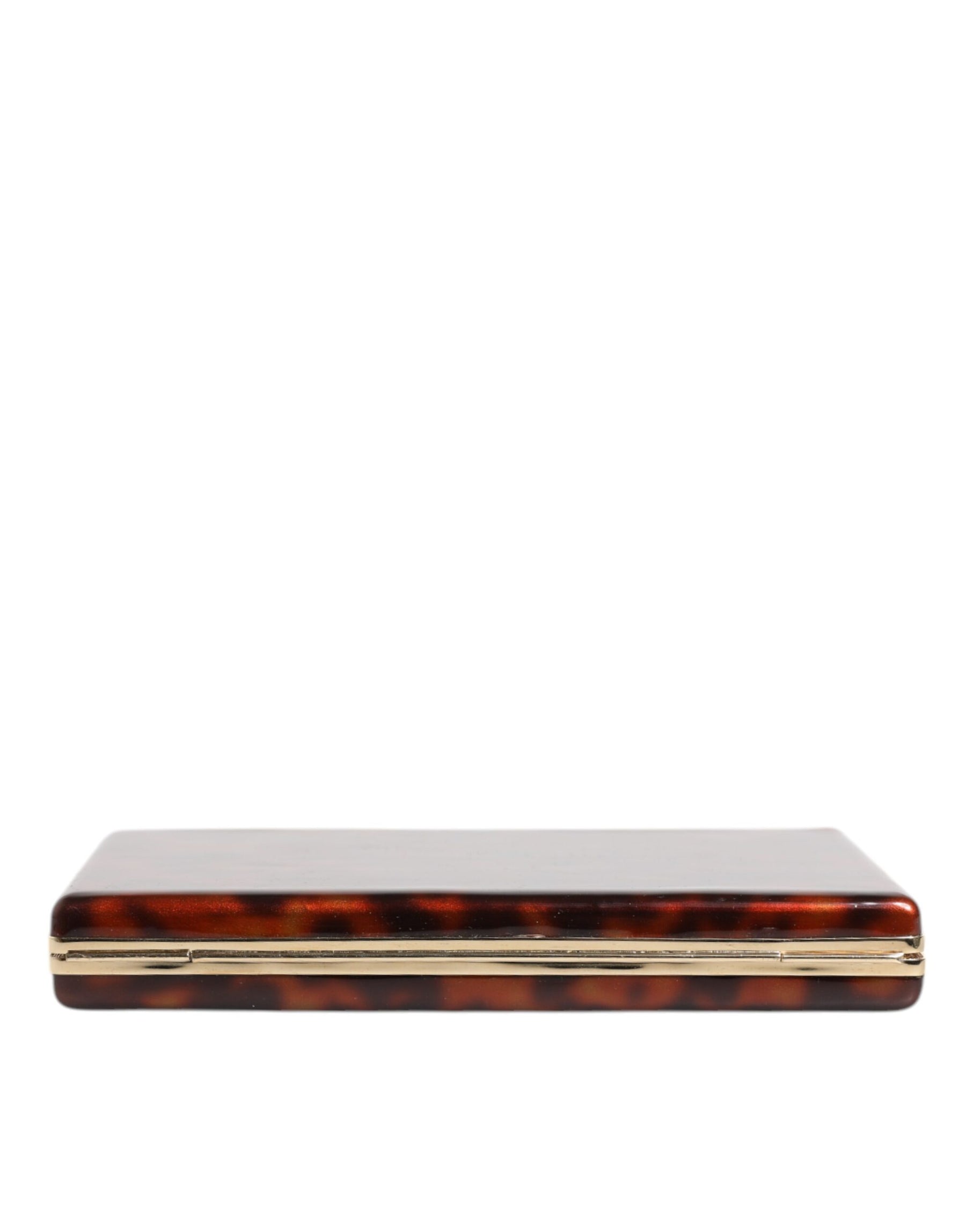 Dolce & Gabbana Brown Leather Clutch Evening Crossbody Bag | Regal Royce