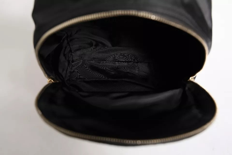 Dolce & Gabbana Black Nylon #DGFAMILY VULCANO Embellished Backpack Bag | Regal Royce