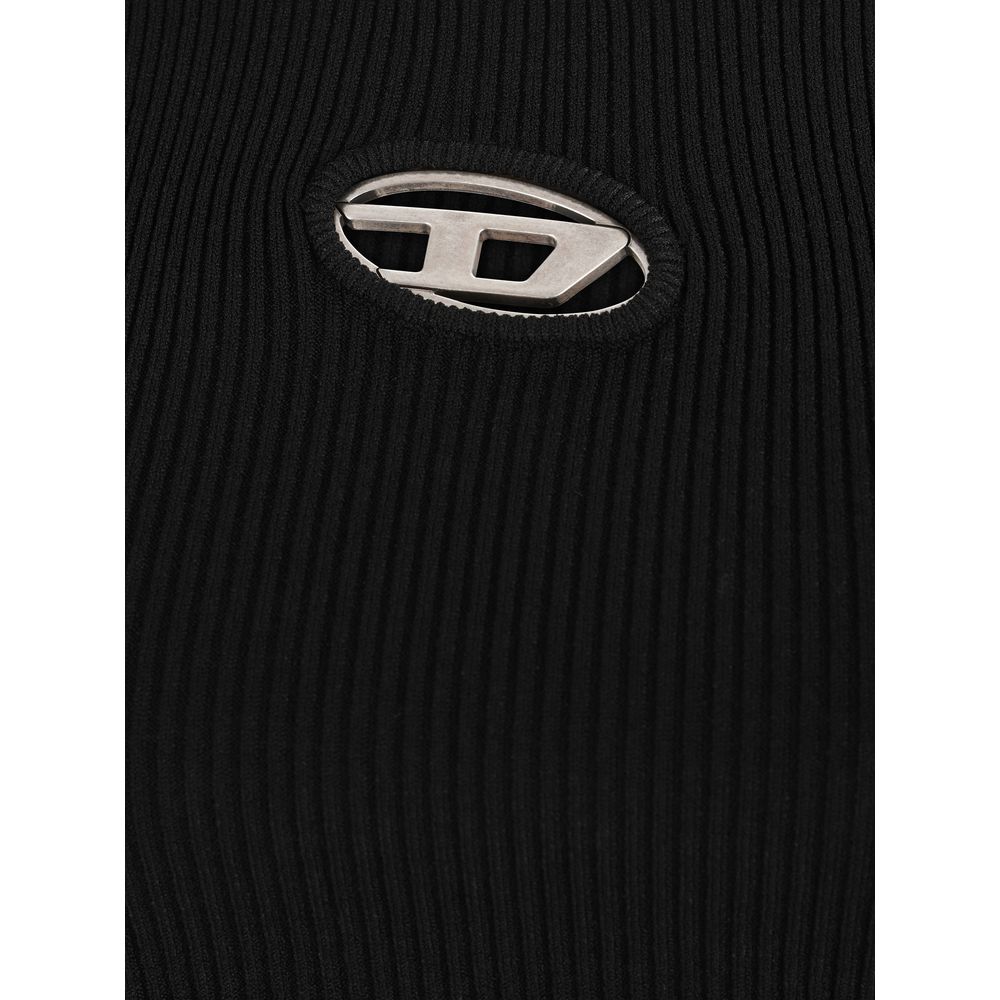 Diesel Black Rayon Long Sleeve T-Shirt | Regal Royce