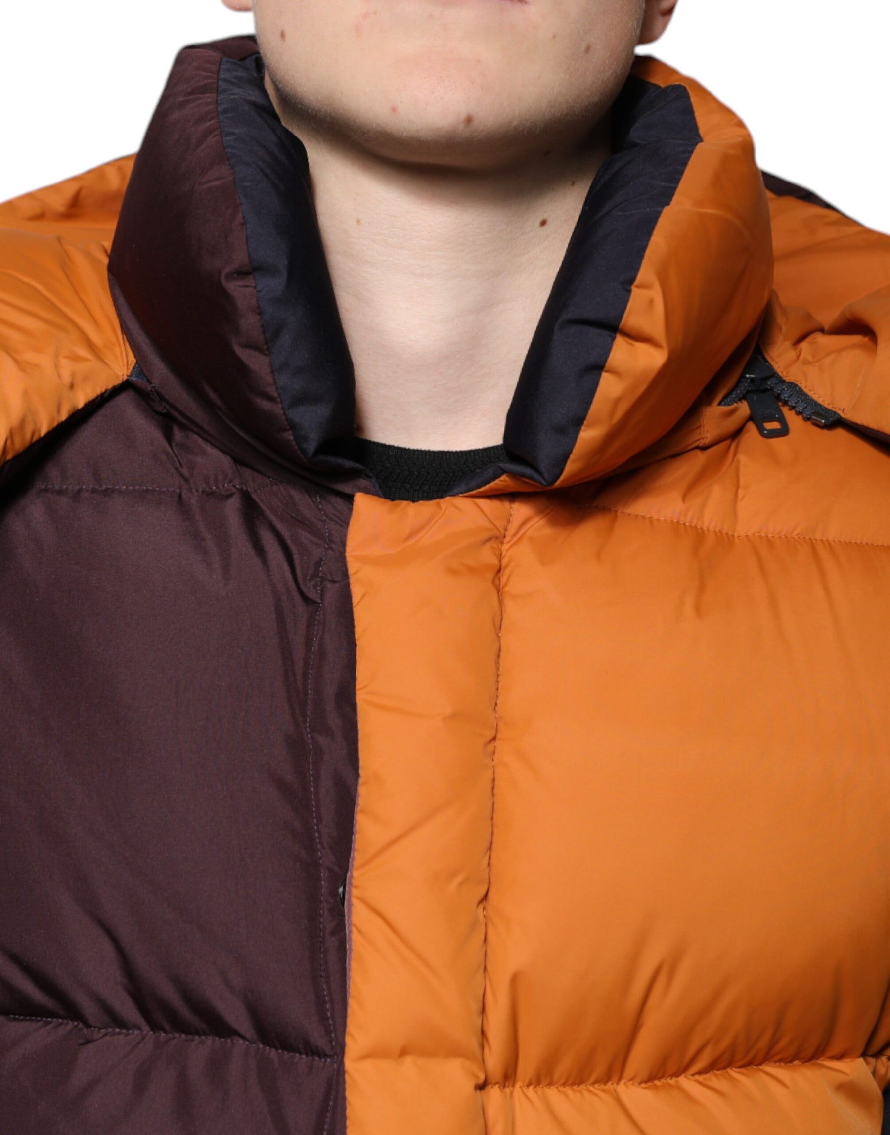Dolce & Gabbana Multicolor Quilted Hooded Puffer Jacket | Regal Royce