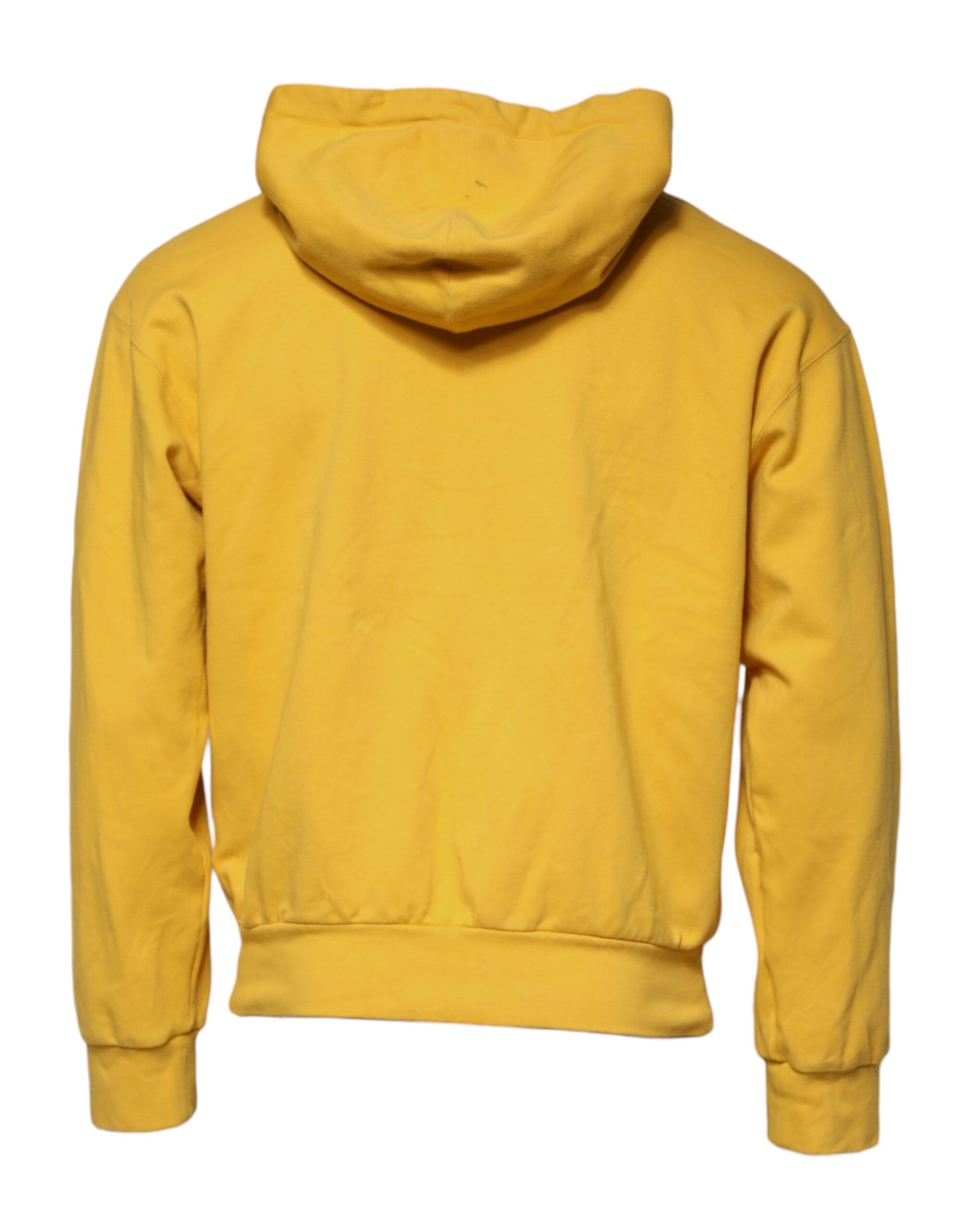 Dolce & Gabbana Yellow Logo Full Zip Hooded Sweatshirt Sweater | Regal Royce