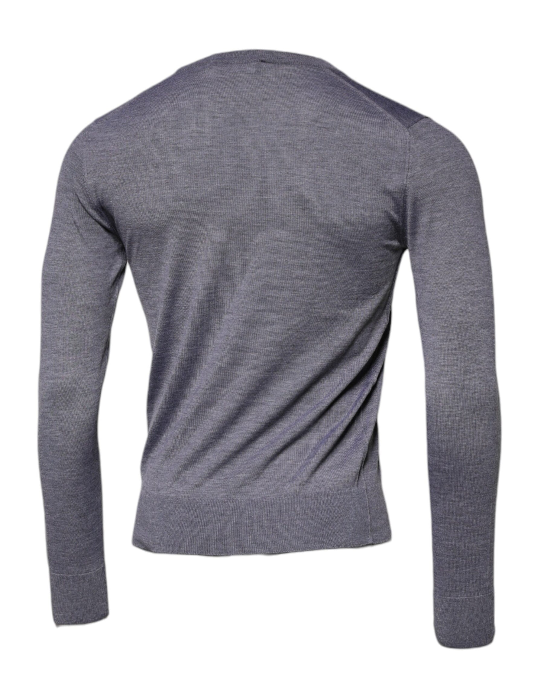 Dolce & Gabbana Gray Cashmere Crew Neck Pullover Sweater | Regal Royce