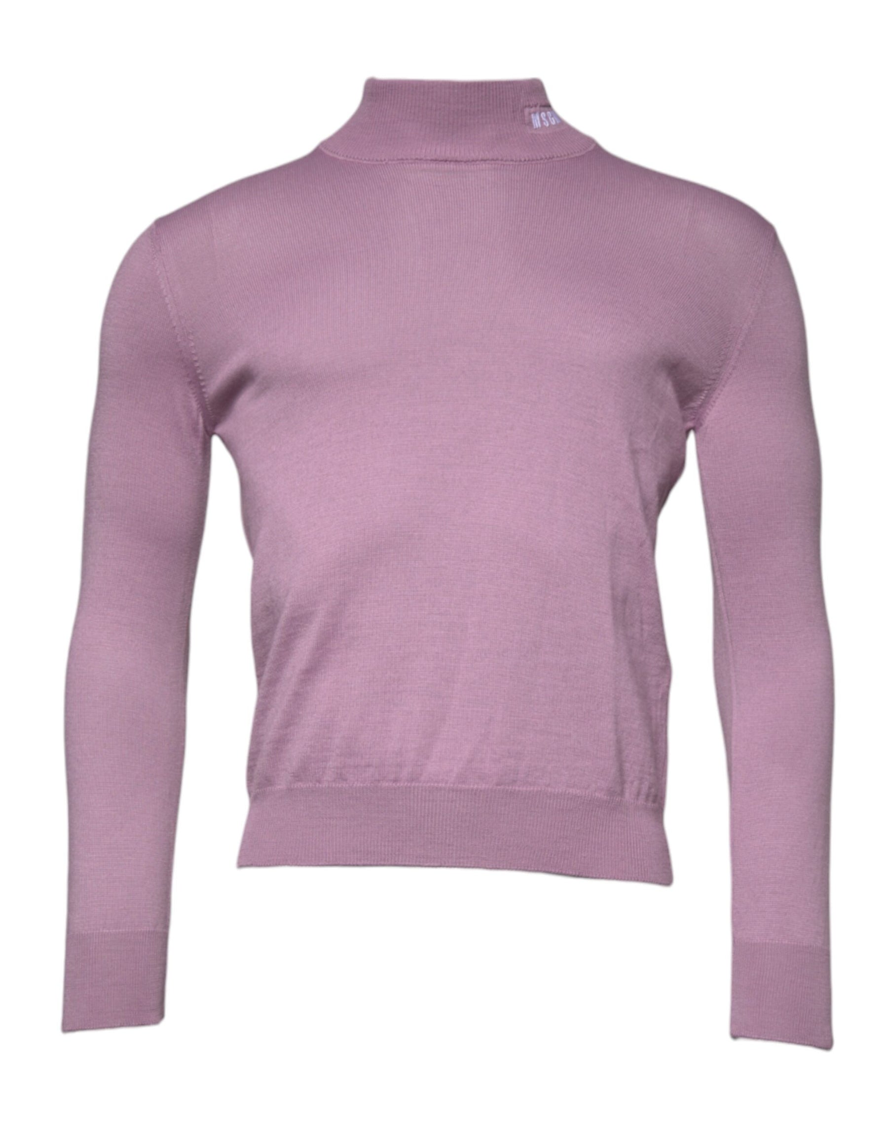 MSGM Purple Wool Knit Turtle Neck Long Sleeve Pullover Sweater | Regal Royce