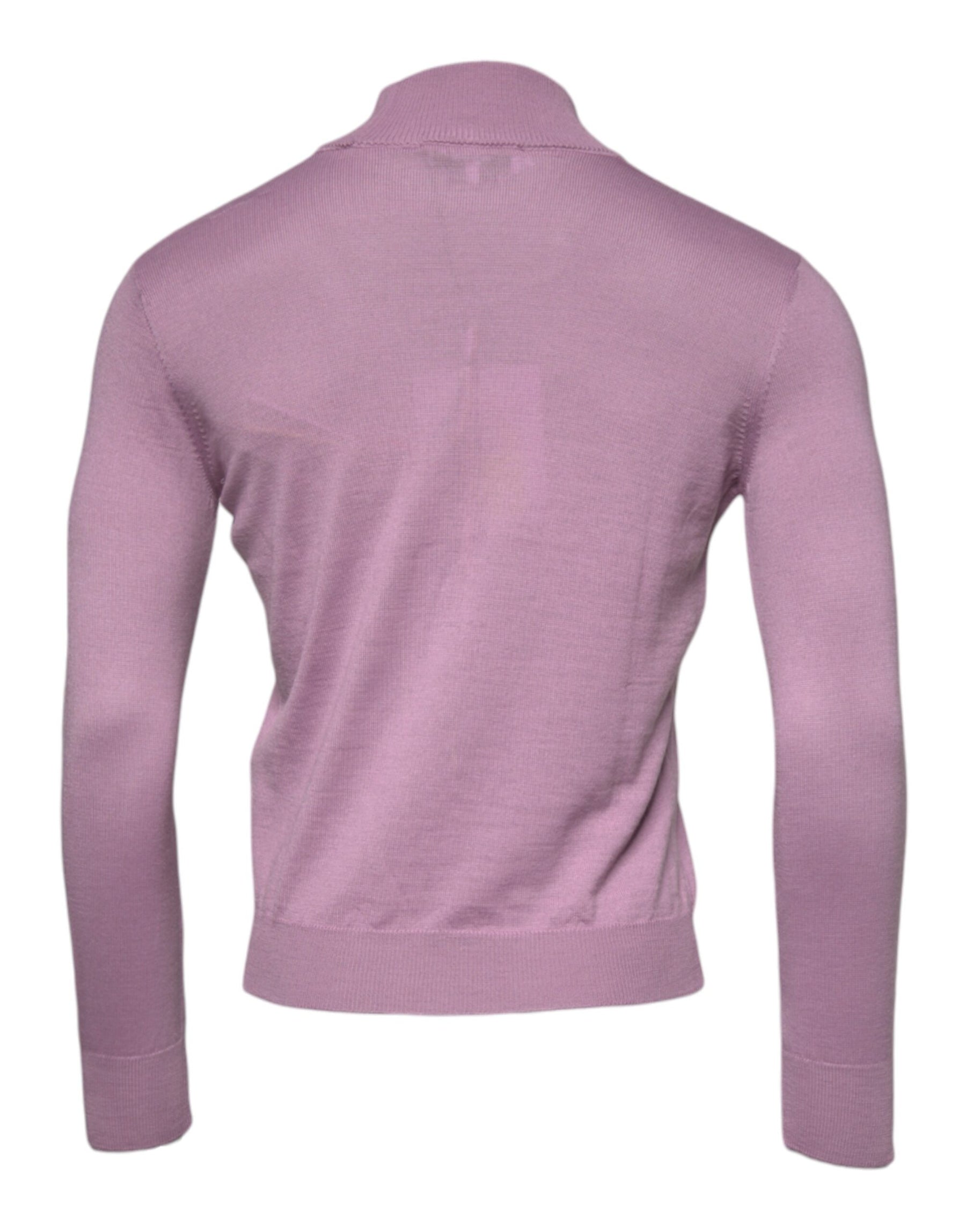 MSGM Purple Wool Knit Turtle Neck Long Sleeve Pullover Sweater | Regal Royce