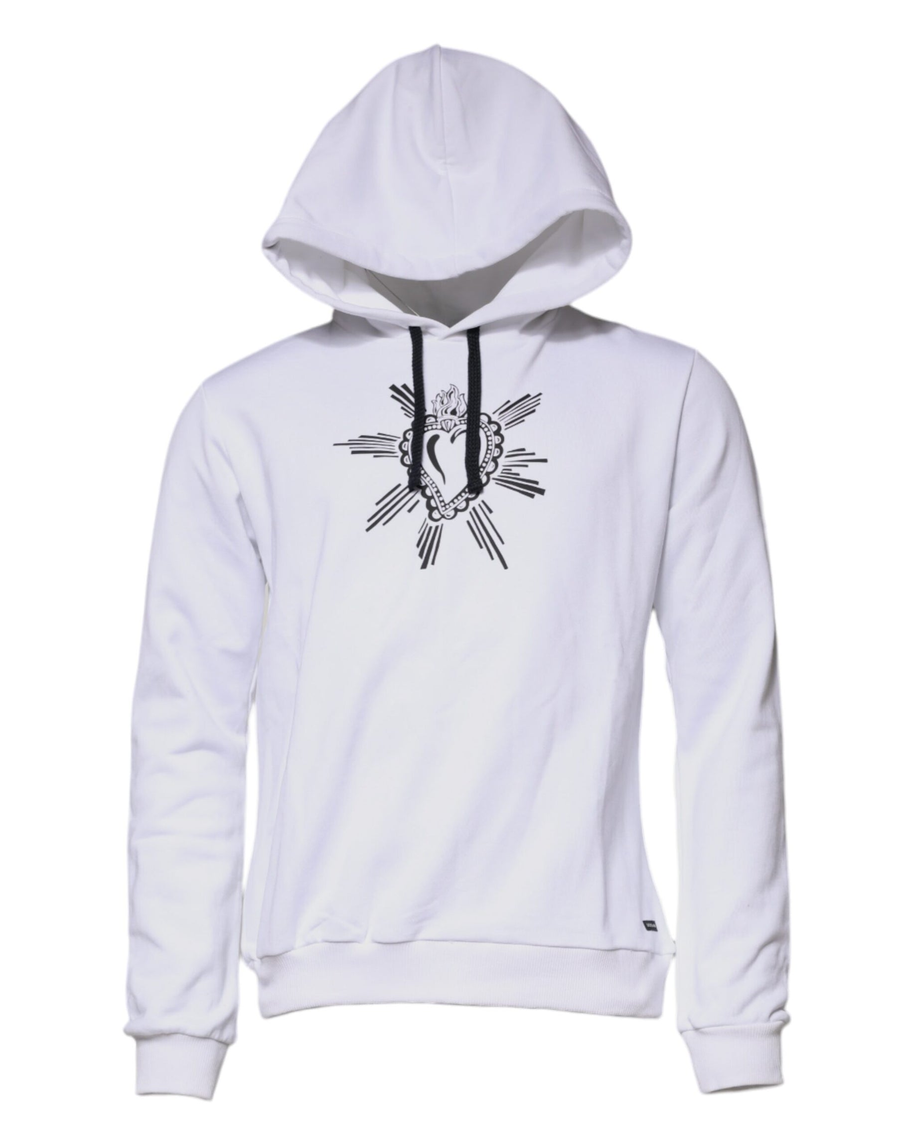 Dolce & Gabbana White Sacred Heart Hooded Sweatshirt Sweater | Regal Royce