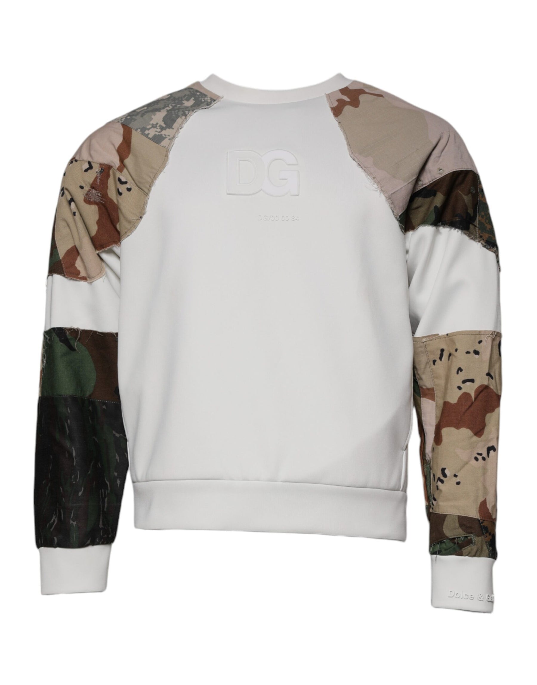 Dolce & Gabbana Multicolor Patchwork Cotton Crew Neck Sweater | Regal Royce