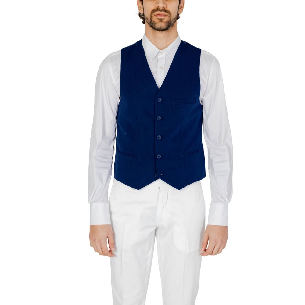 Only & Sons Blue Polyester Waistcoat | Regal Royce