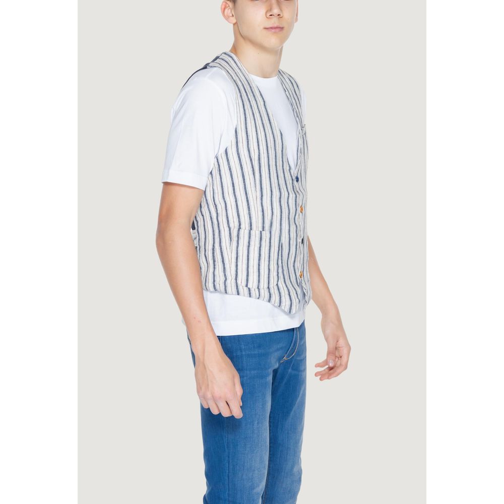 Gianni Lupo Beige Cotton Waistcoat | Regal Royce