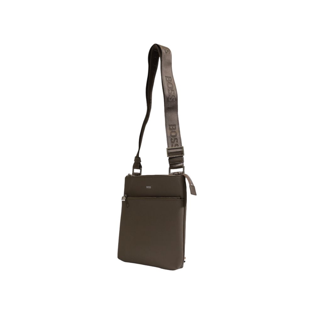 Hugo Boss Bicolor Leather Messenger Bag | Regal Royce