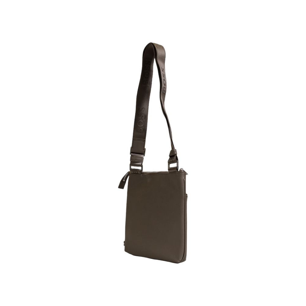 Hugo Boss Bicolor Leather Messenger Bag | Regal Royce