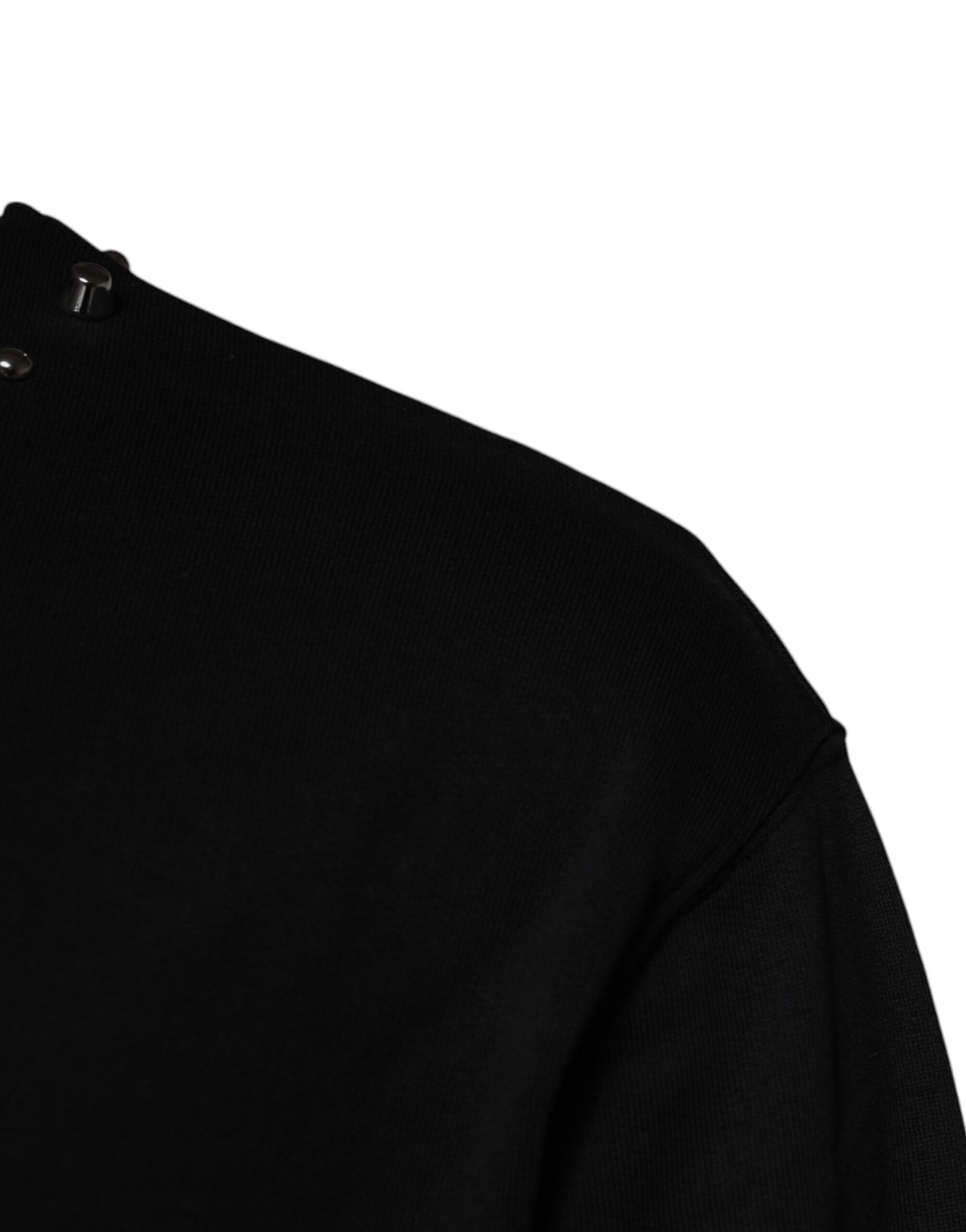 Dolce & Gabbana Black Logo Stud Pullover Sweatshirt Sweater | Regal Royce