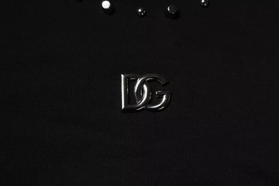 Dolce & Gabbana Black Logo Stud Pullover Sweatshirt Sweater | Regal Royce