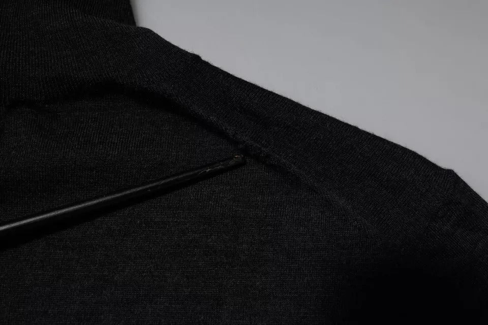 Dolce & Gabbana Black Wool Turtleneck Pullover Sweater | Regal Royce