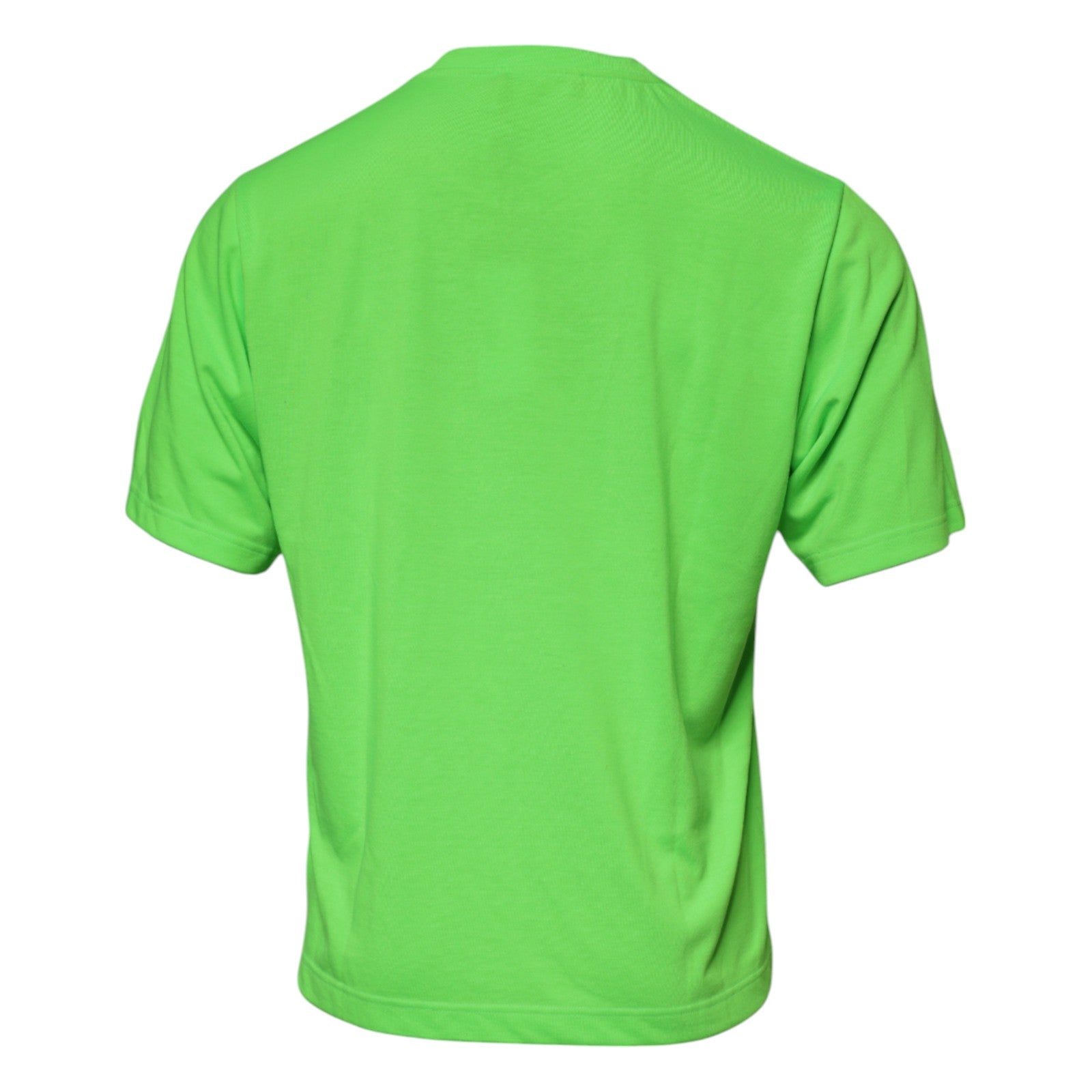 Dolce & Gabbana Green Logo Polyester Crew Neck T-shirt | Regal Royce