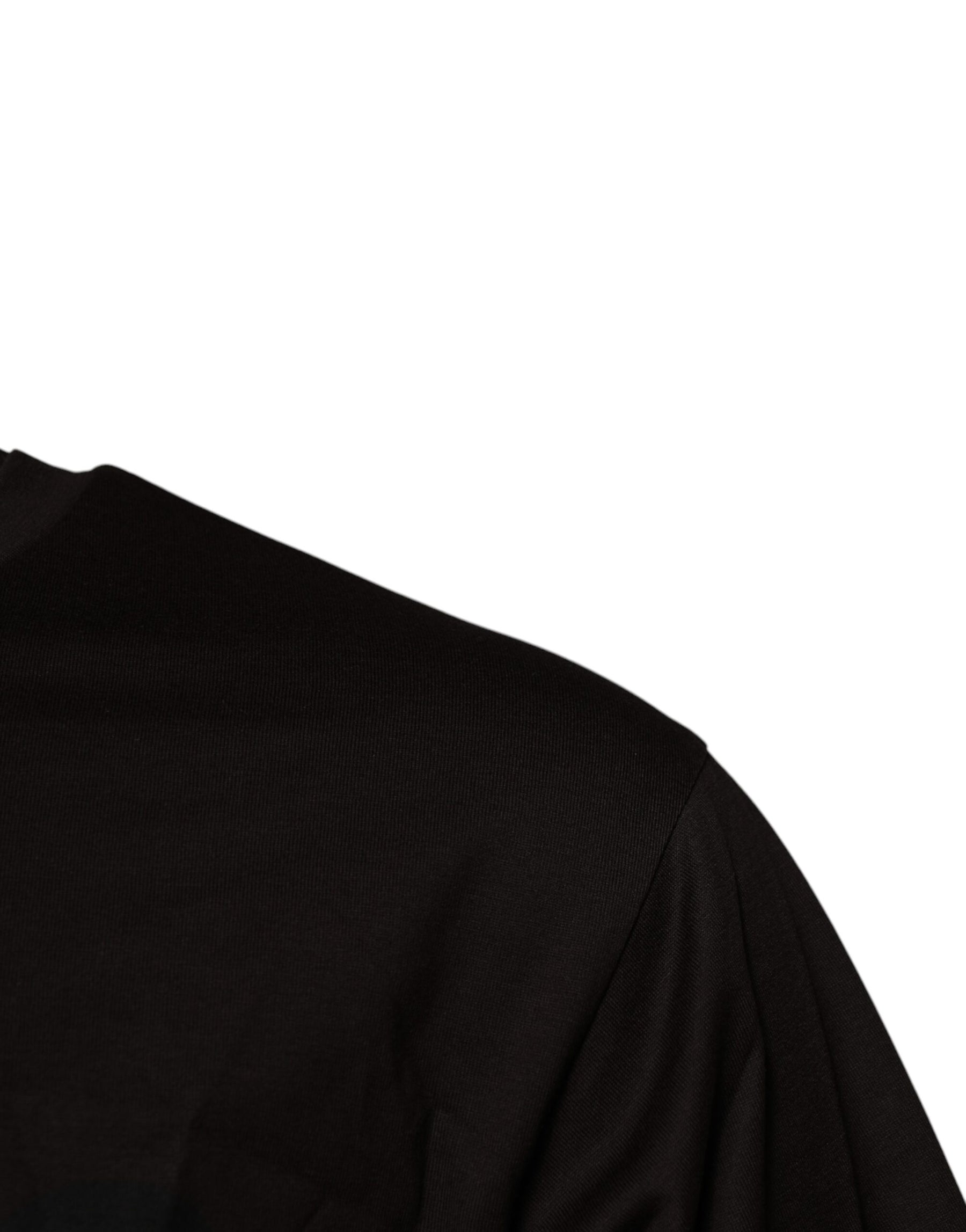 Dolce & Gabbana Dark Brown Logo Cotton Crew Neck T-shirt | Regal Royce
