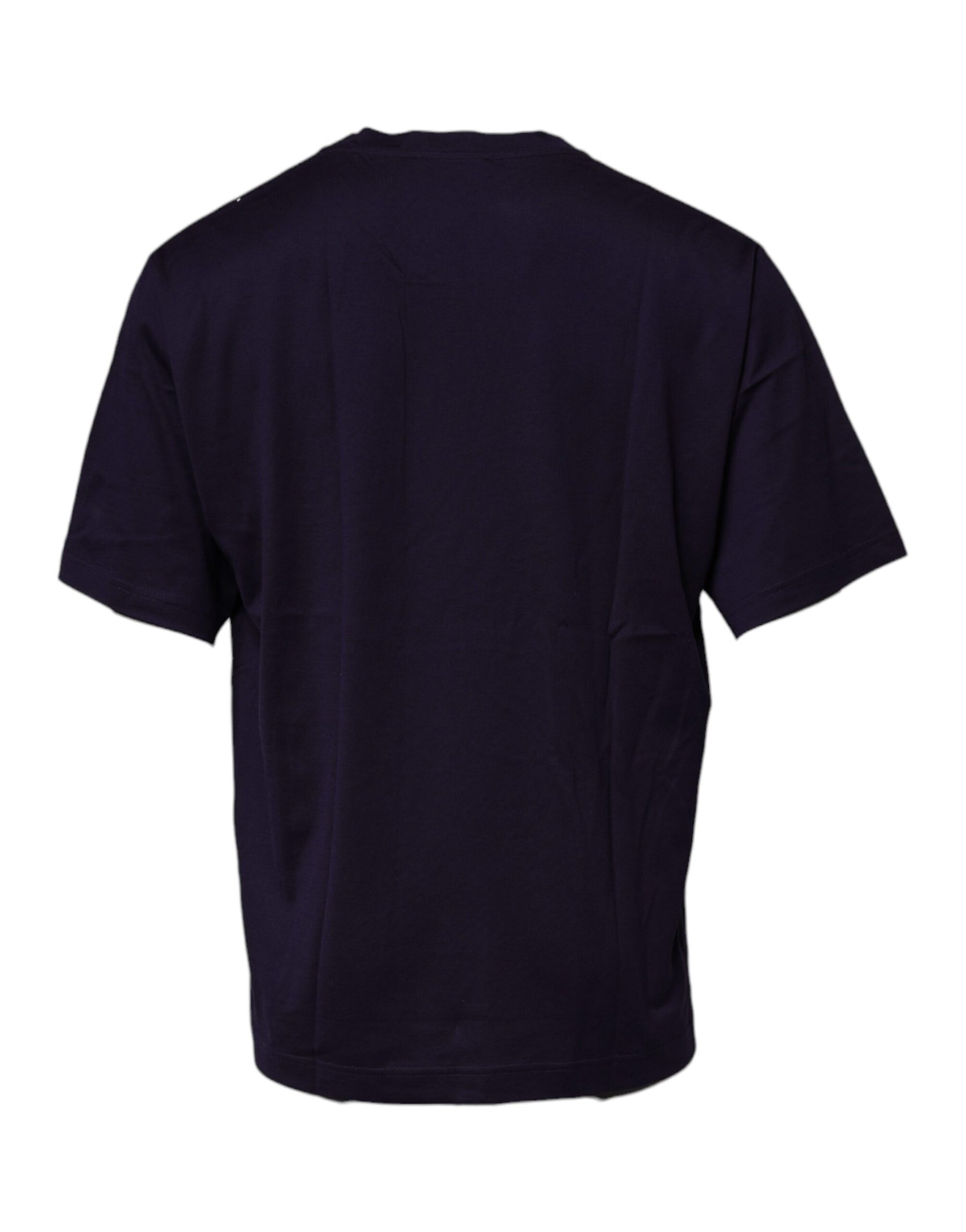 Dolce & Gabbana Navy Blue DG Logo Cotton Crew Neck T-shirt | Regal Royce