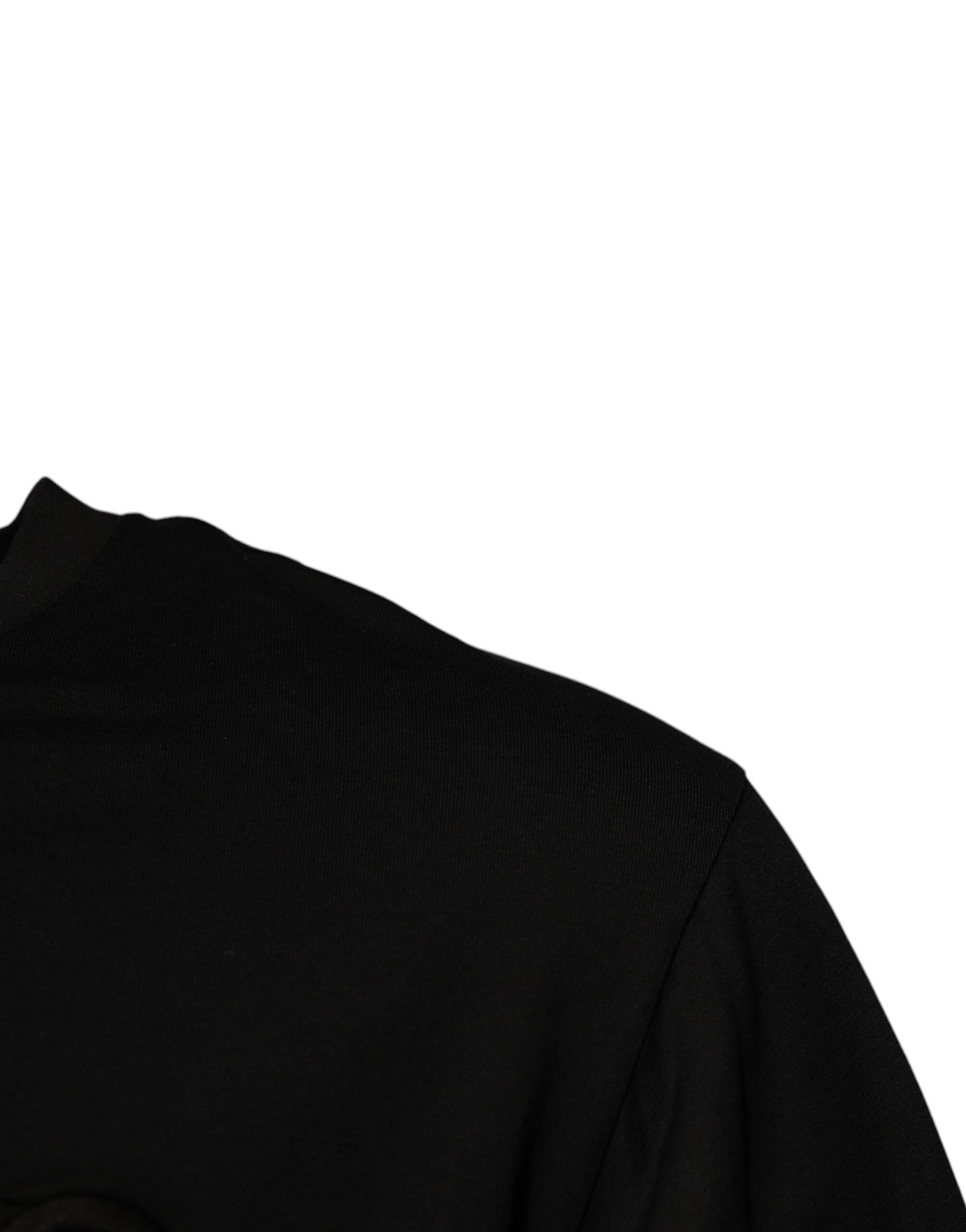 Dolce & Gabbana Black DG Logo Cotton Crew Neck T-shirt | Regal Royce