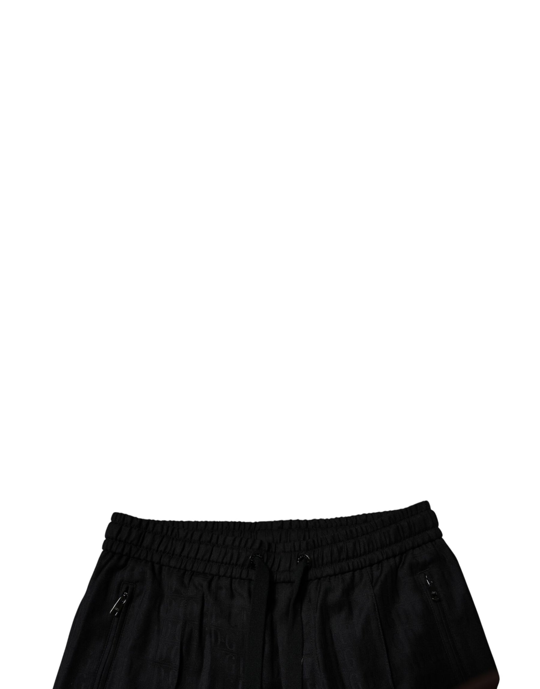 Dolce & Gabbana Black Wool Jogger Jogging Pants | Regal Royce