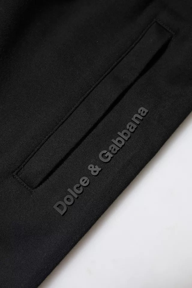 Dolce & Gabbana Black Cotton Jogger Jogging Pants | Regal Royce
