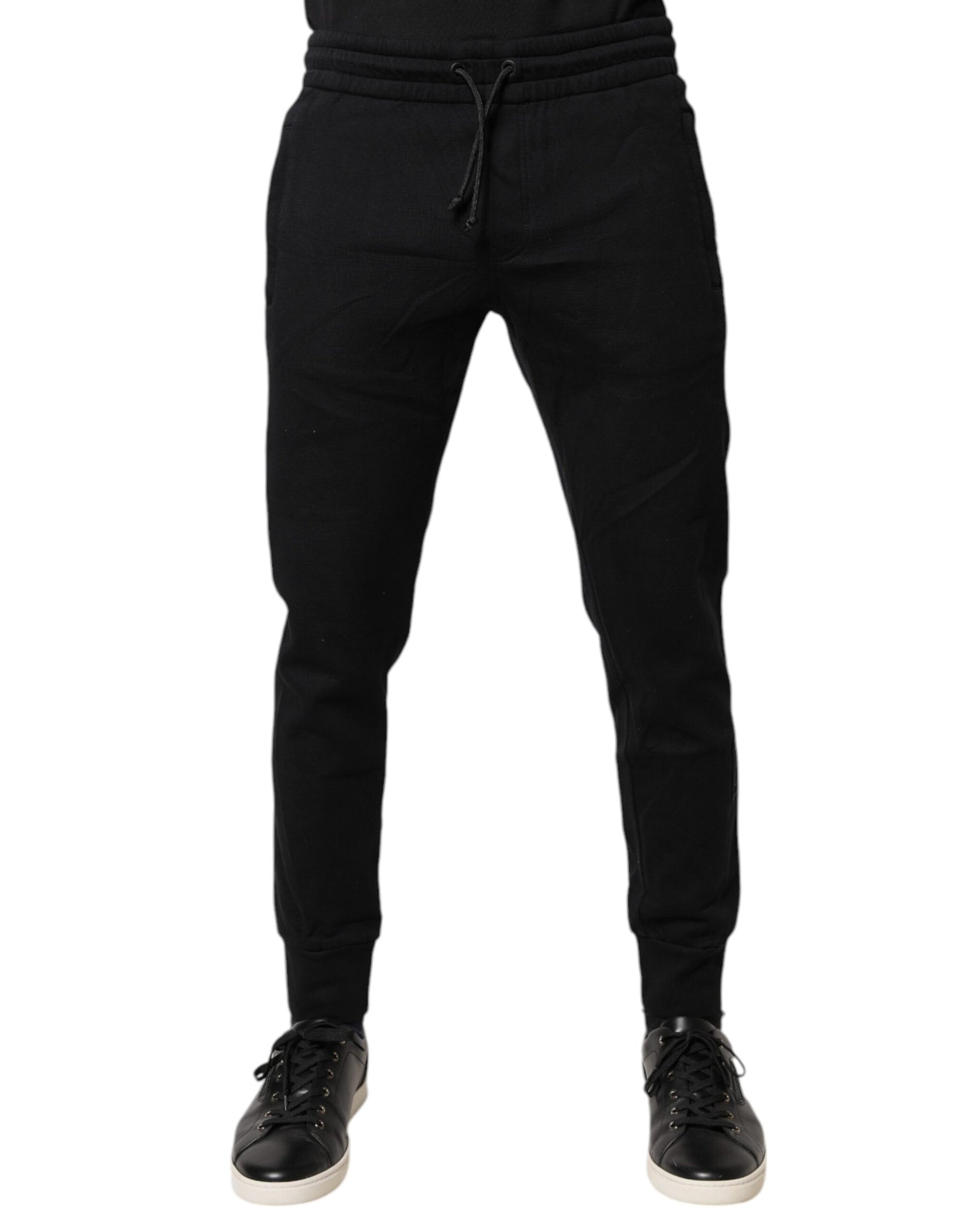 Dolce & Gabbana Black Cotton Jogger Jogging Pants | Regal Royce