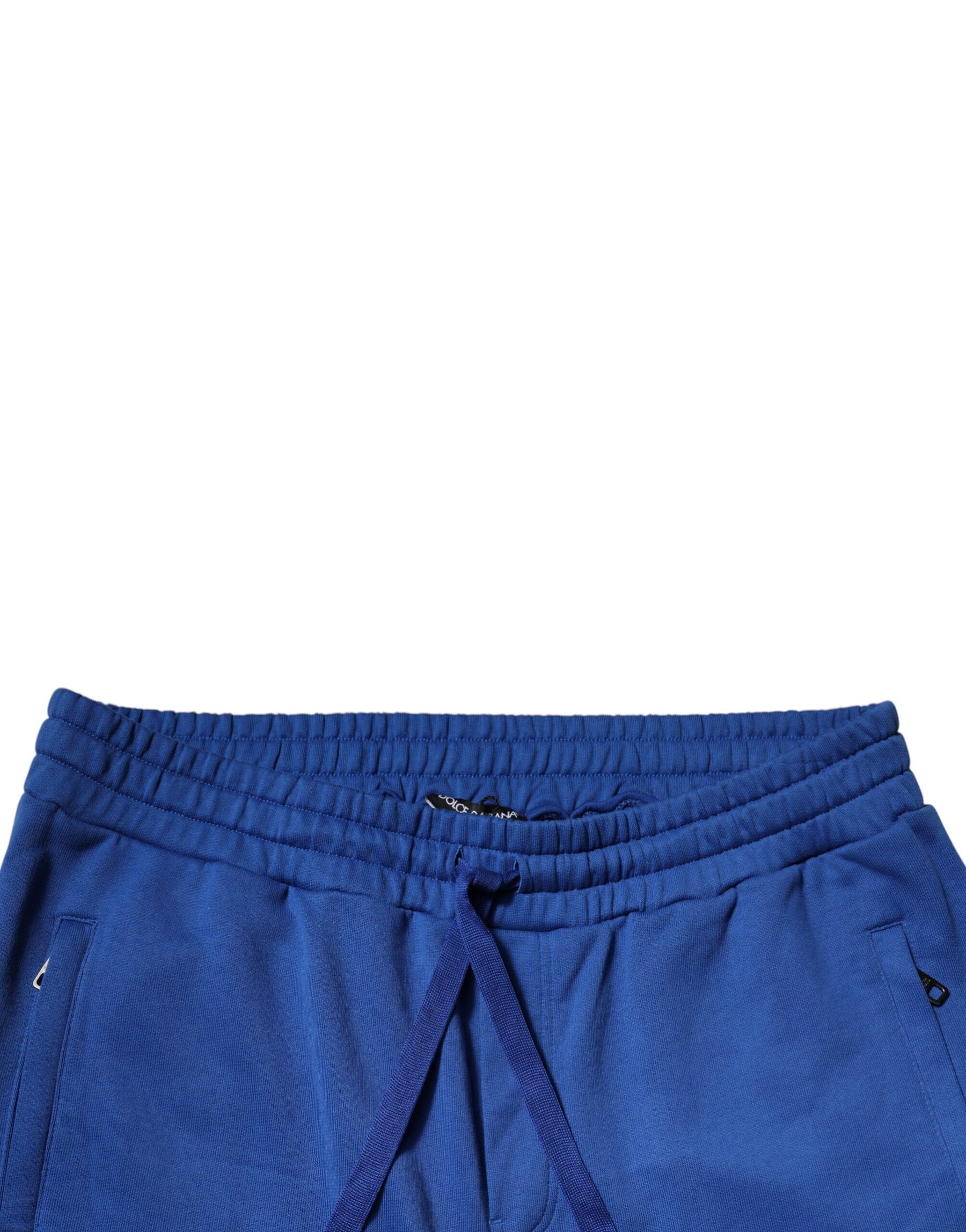 Dolce & Gabbana Blue Cotton Jogger Mid Waist Pants | Regal Royce