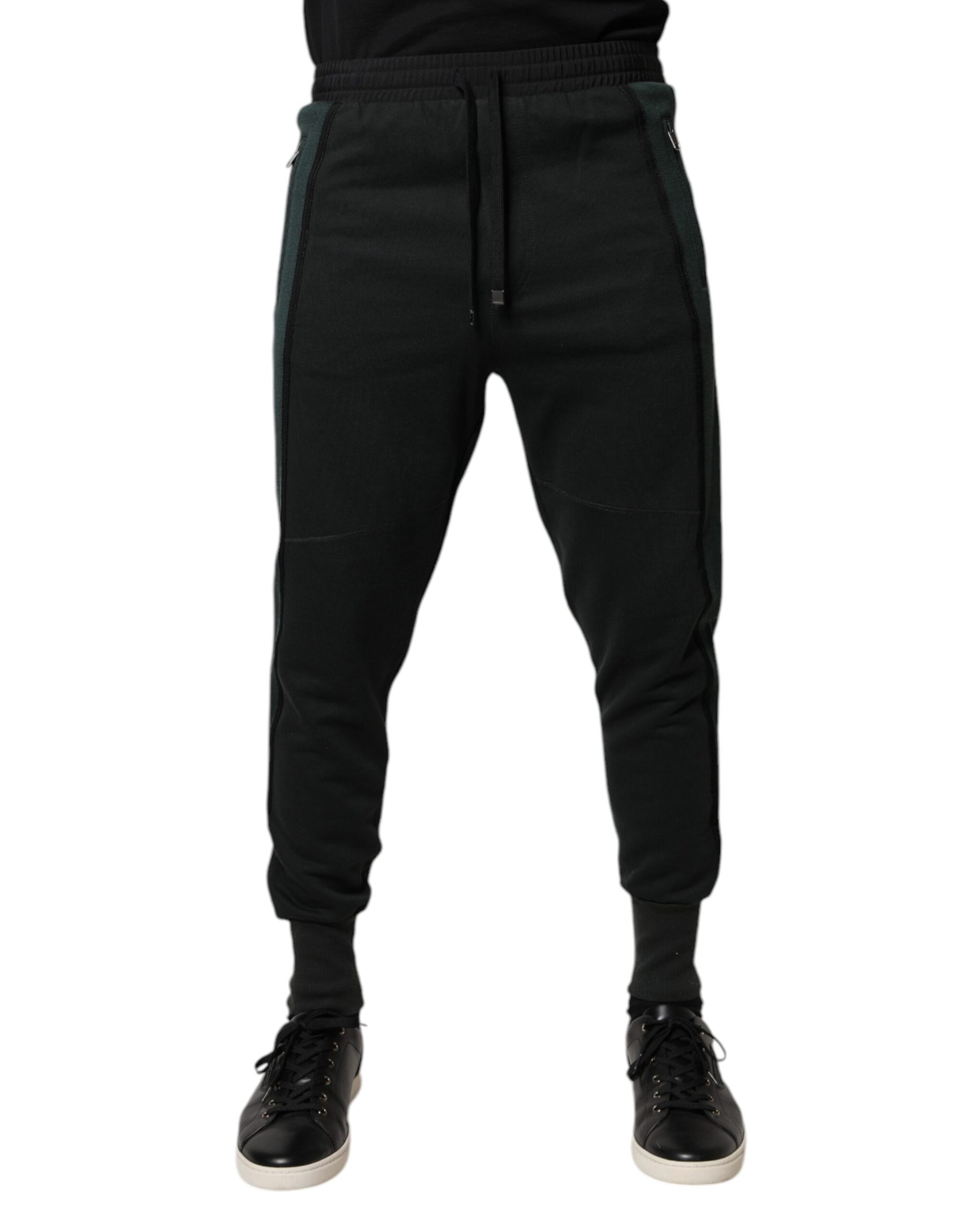 Dolce & Gabbana Black Cotton Blend Jogger Sweatpants Pants | Regal Royce