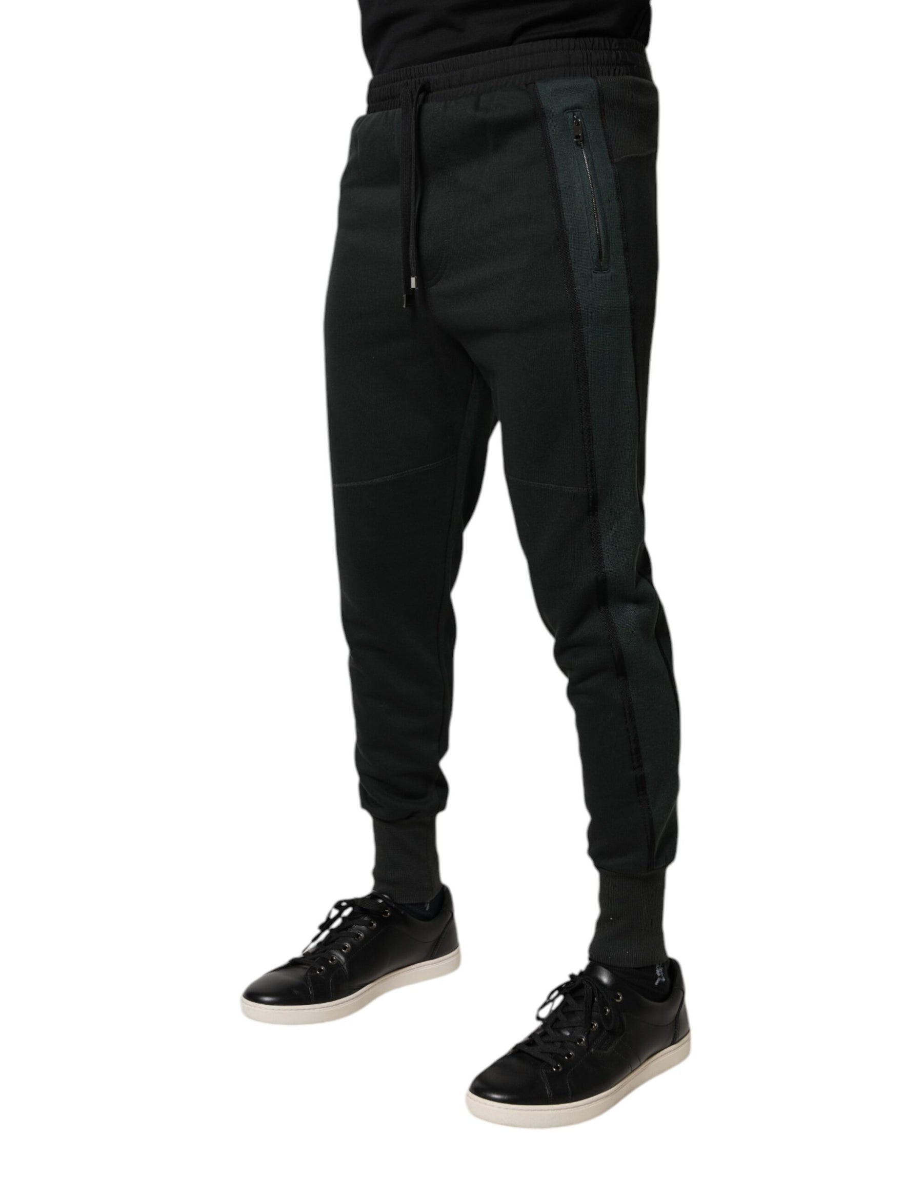 Dolce & Gabbana Black Cotton Blend Jogger Sweatpants Pants | Regal Royce