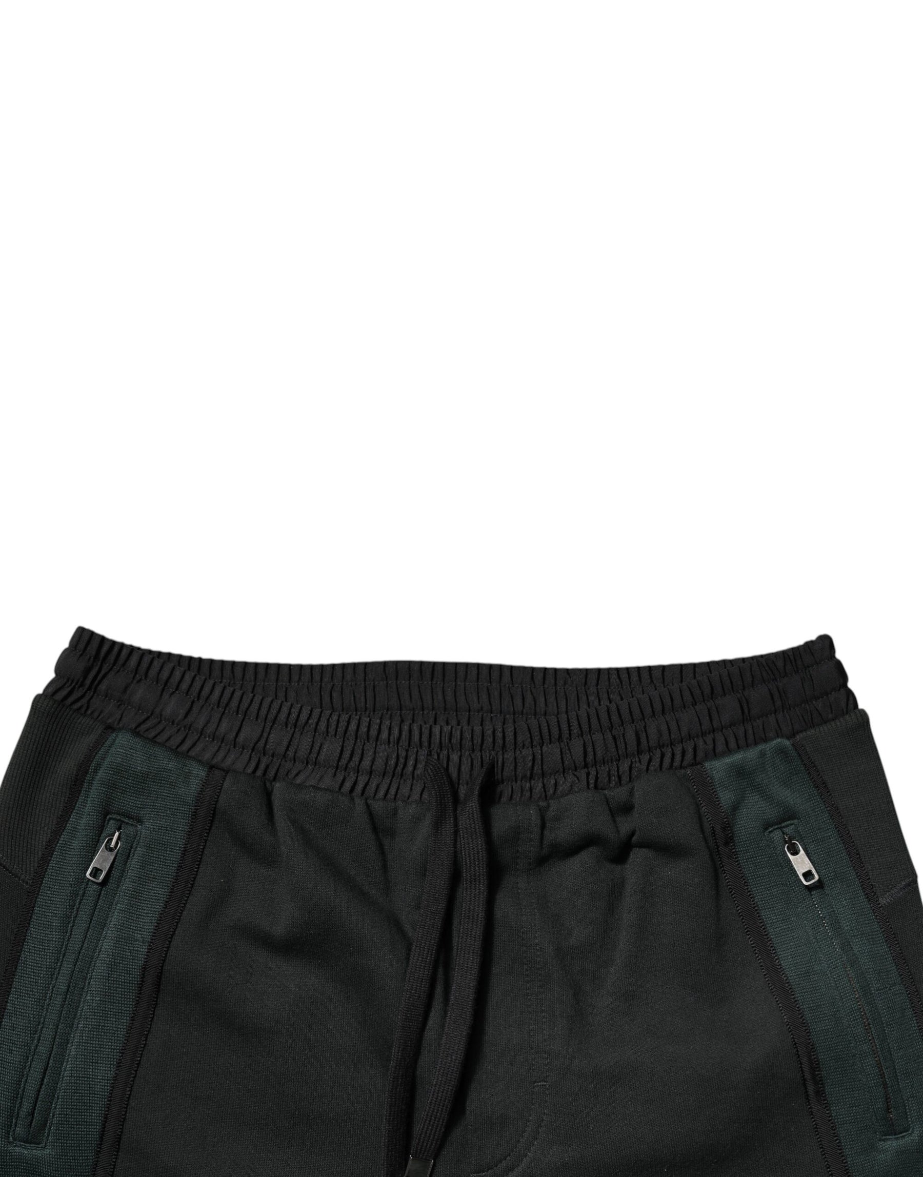 Dolce & Gabbana Black Cotton Blend Jogger Sweatpants Pants | Regal Royce