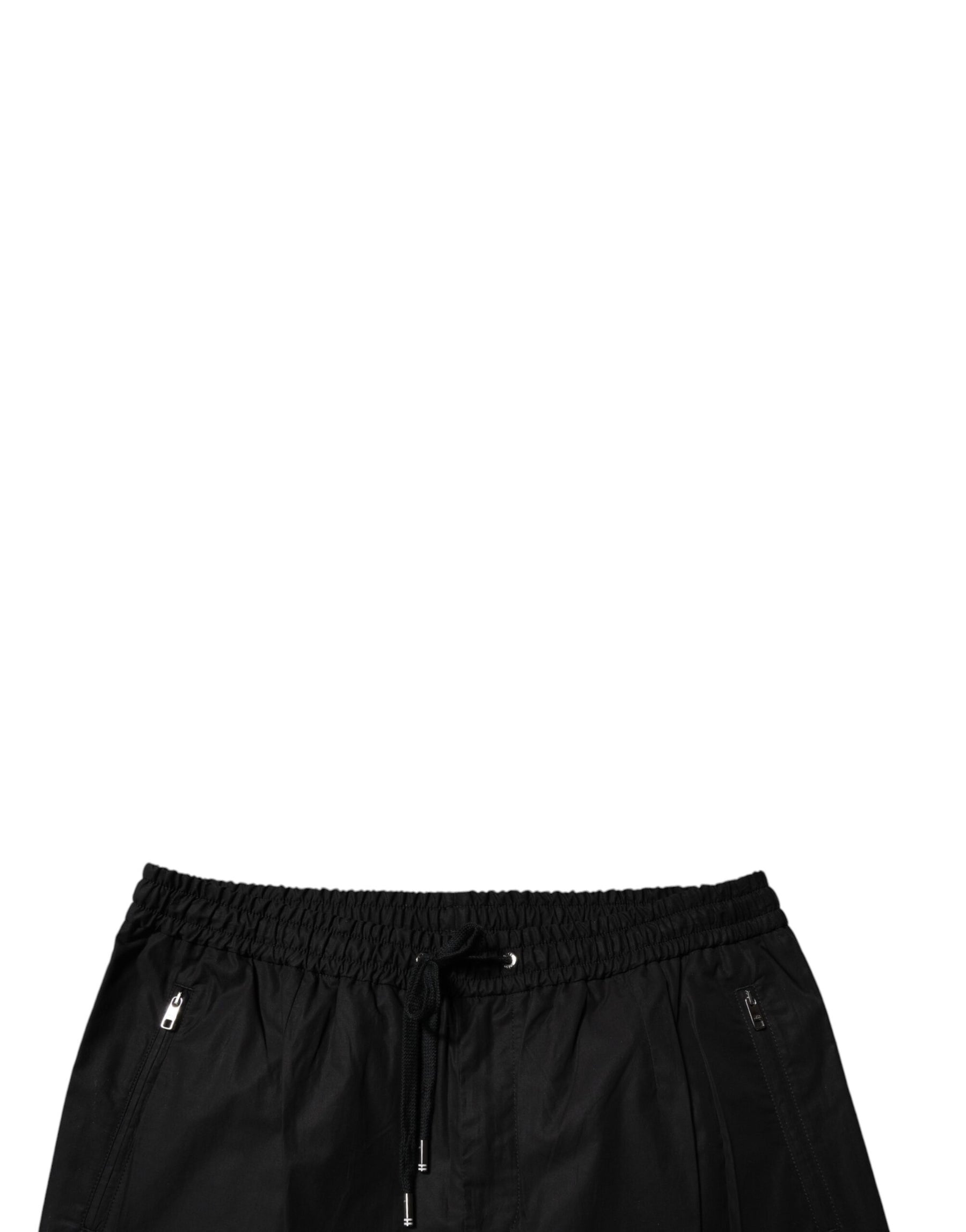 Dolce & Gabbana Black Cotton Men Jogger Sweatpants Pants | Regal Royce