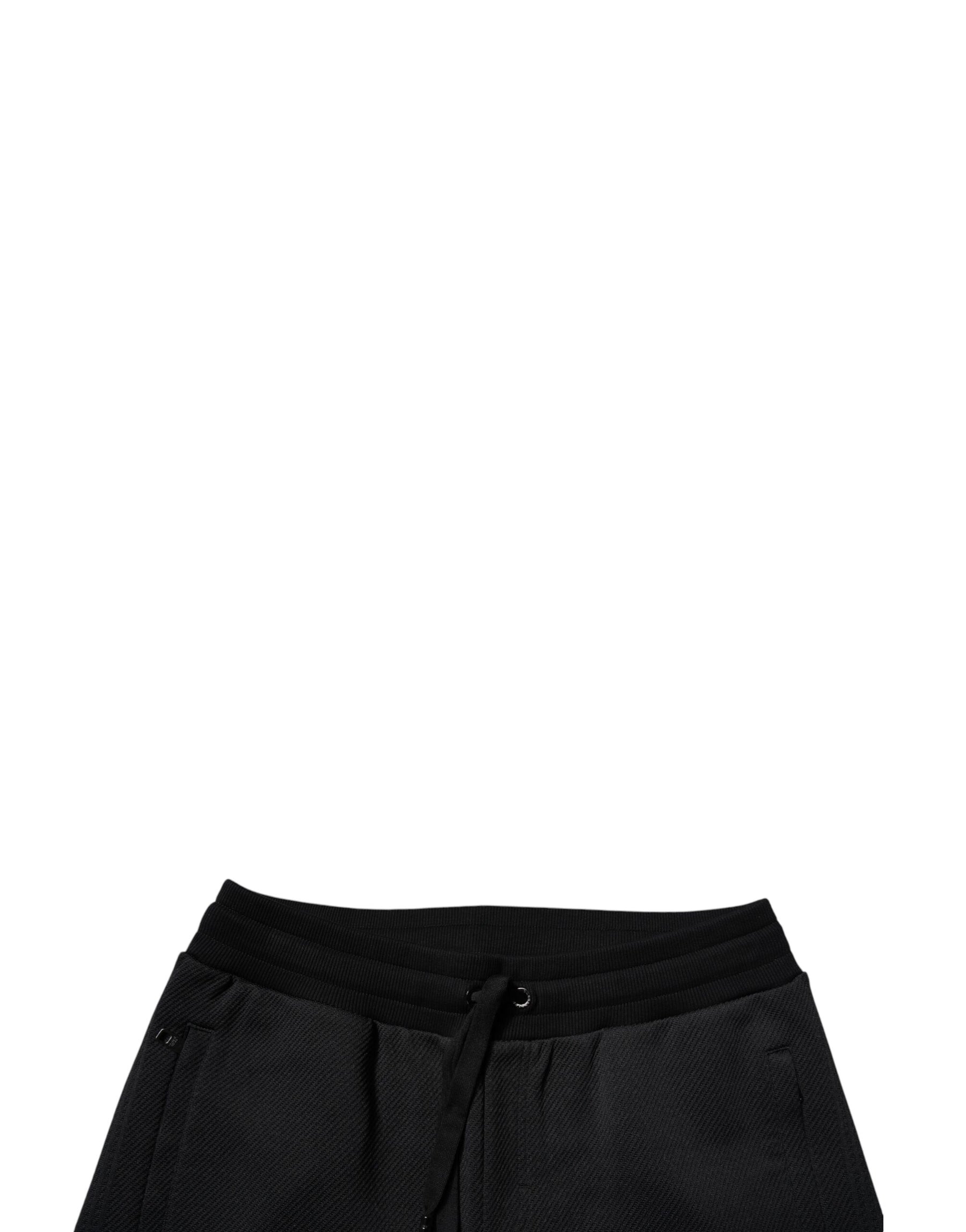 Dolce & Gabbana Black Polyester Men Jogger Sweatpants Pants | Regal Royce