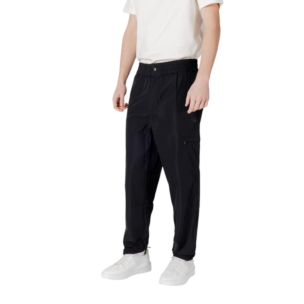 Calvin Klein Jeans Black Polyester Casual Pants | Regal Royce