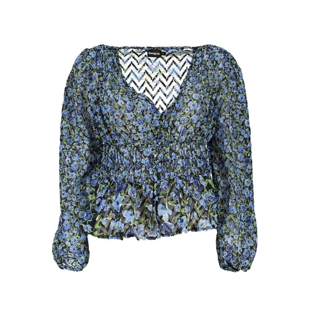 Desigual Blue Polyester Pattern Shirt | Regal Royce