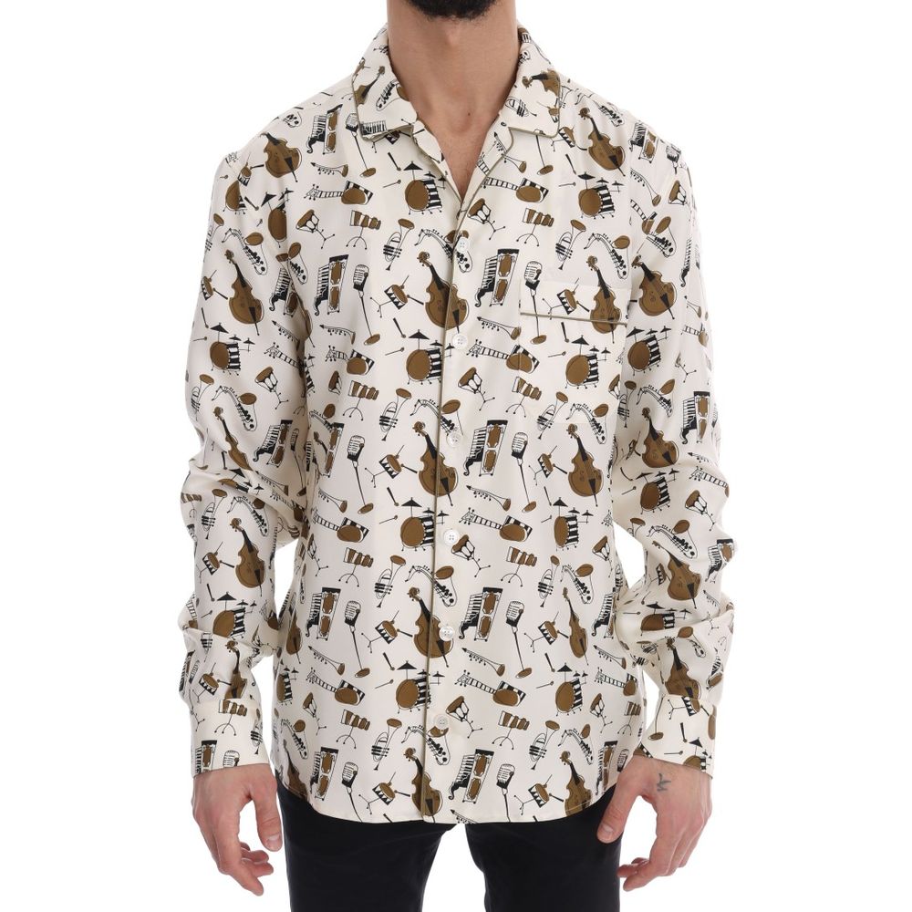 Dolce & Gabbana Multicolor Silk Pattern Shirt | Regal Royce
