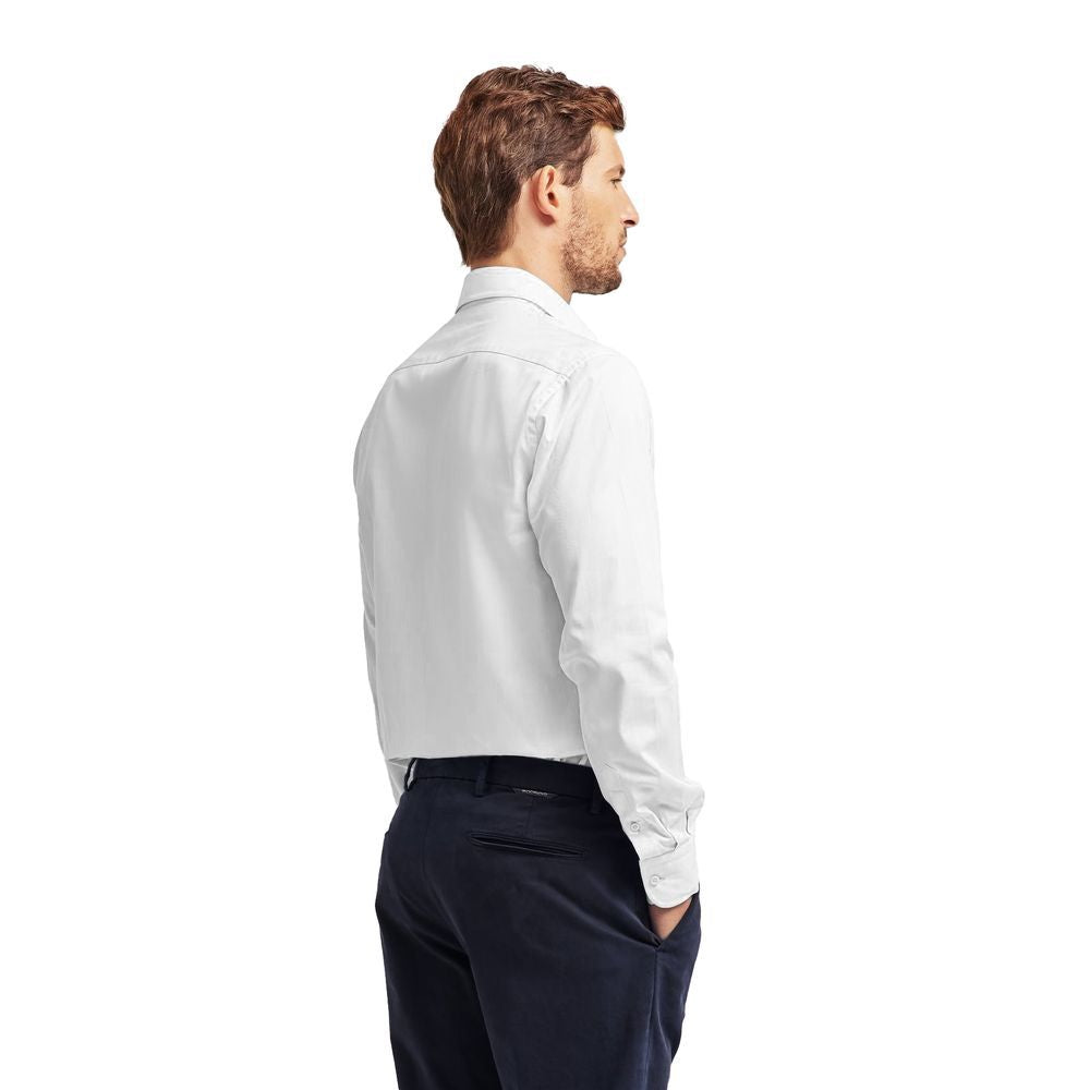 Ballantyne White Cotton Dress Shirt | Regal Royce
