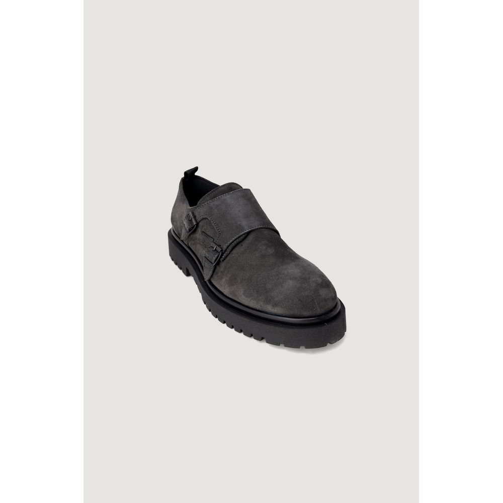 Antony Morato Black Leather Flat Boots | Regal Royce