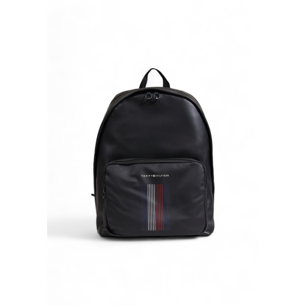 Tommy Hilfiger Black Polyester Backpack | Regal Royce