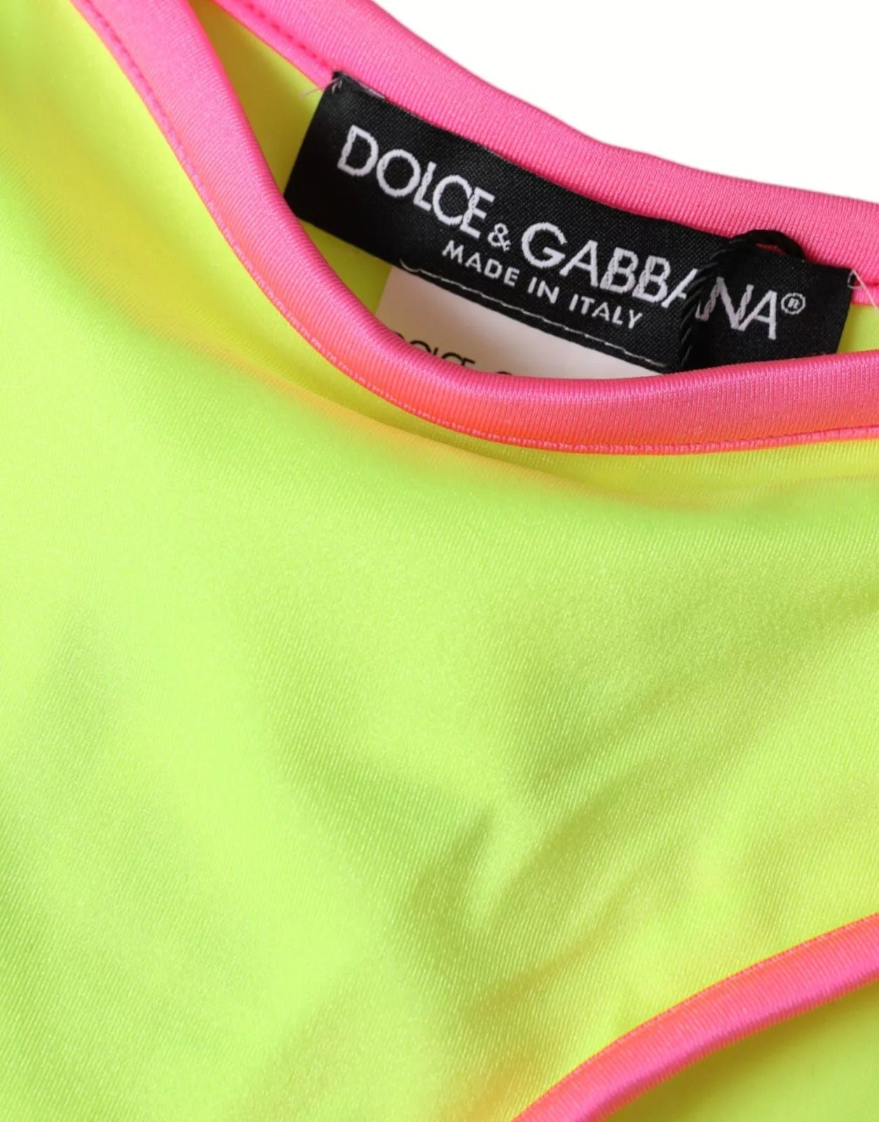 Dolce & Gabbana Yellow Pink Nylon Swimwear Bottom Beachwear Bikini | Regal Royce
