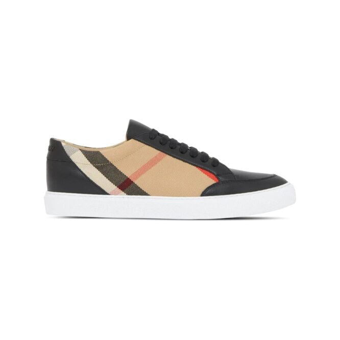 Burberry Black Leather New Salmond Sneakers | Regal Royce