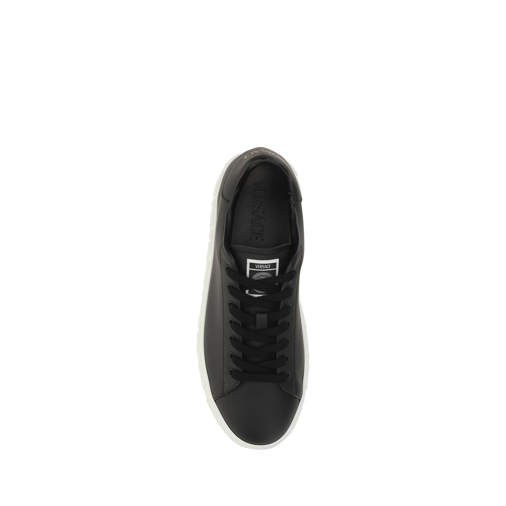 Versace Black Rubber Low Top Sneakers | Regal Royce