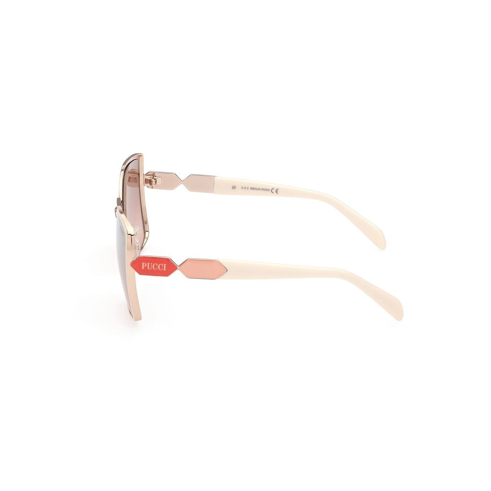 Emilio Pucci White Metal Sunglasses | Regal Royce
